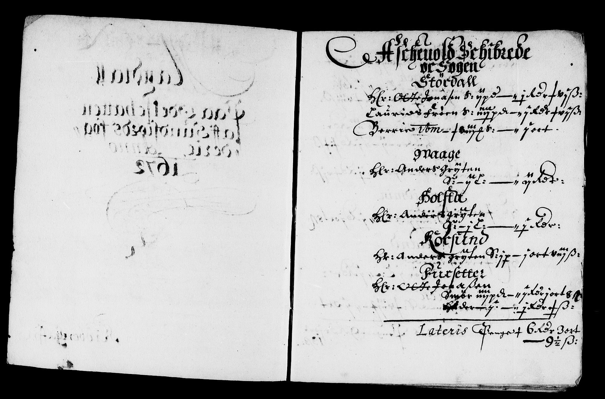 Rentekammeret inntil 1814, Reviderte regnskaper, Stiftamtstueregnskaper, Bergen stiftamt, RA/EA-6043/R/Rc/L0035: Bergen stiftamt, 1672