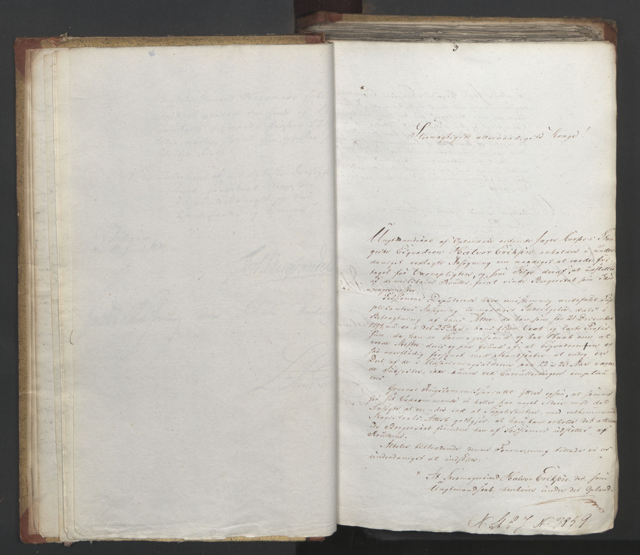 Statsrådsavdelingen i Stockholm, AV/RA-S-1003/D/Da/L0019: Regjeringsinnstillinger nr. 3856-4052, 1819, s. 11