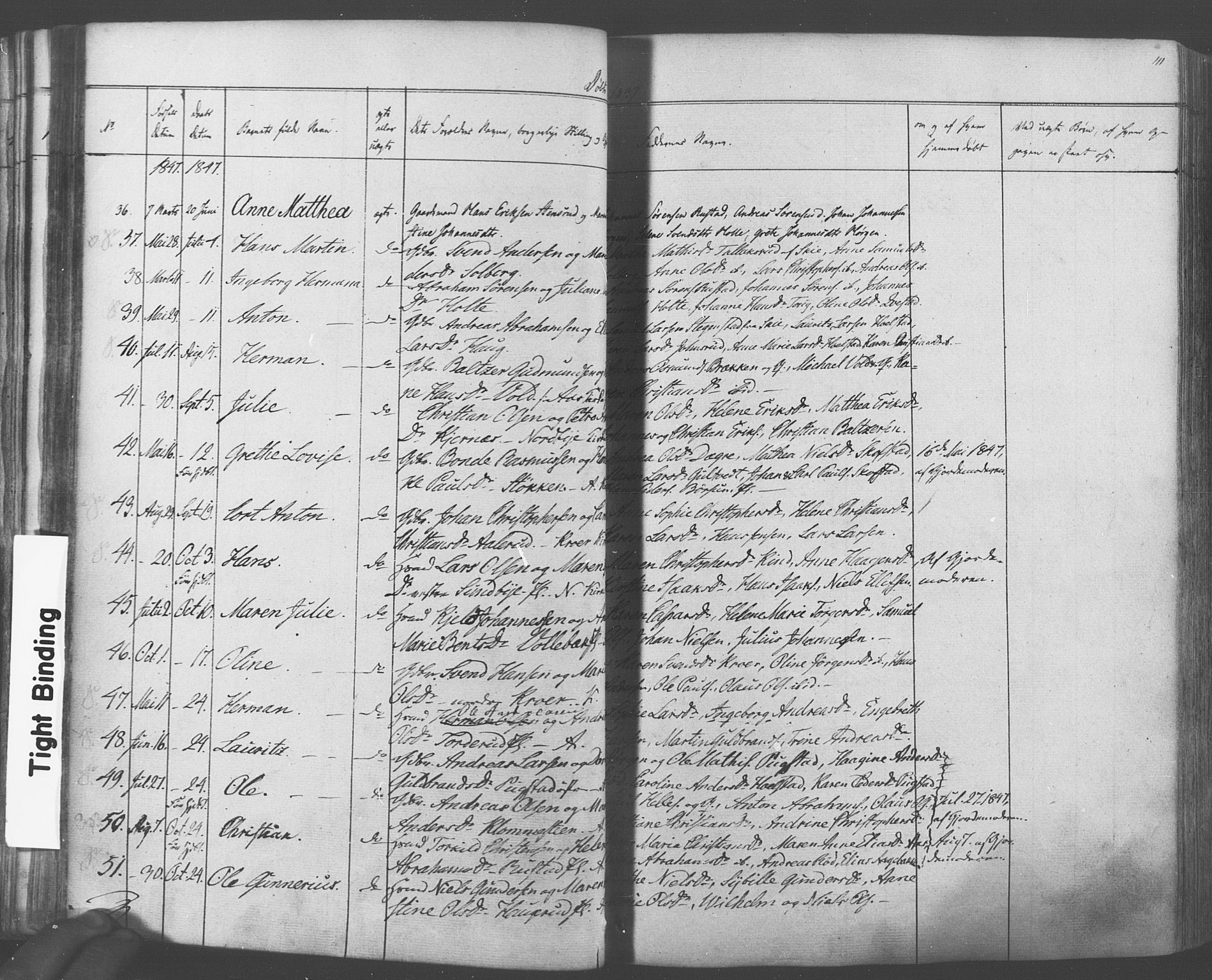 Ås prestekontor Kirkebøker, AV/SAO-A-10894/F/Fa/L0006: Ministerialbok nr. I 6, 1841-1853, s. 110-111