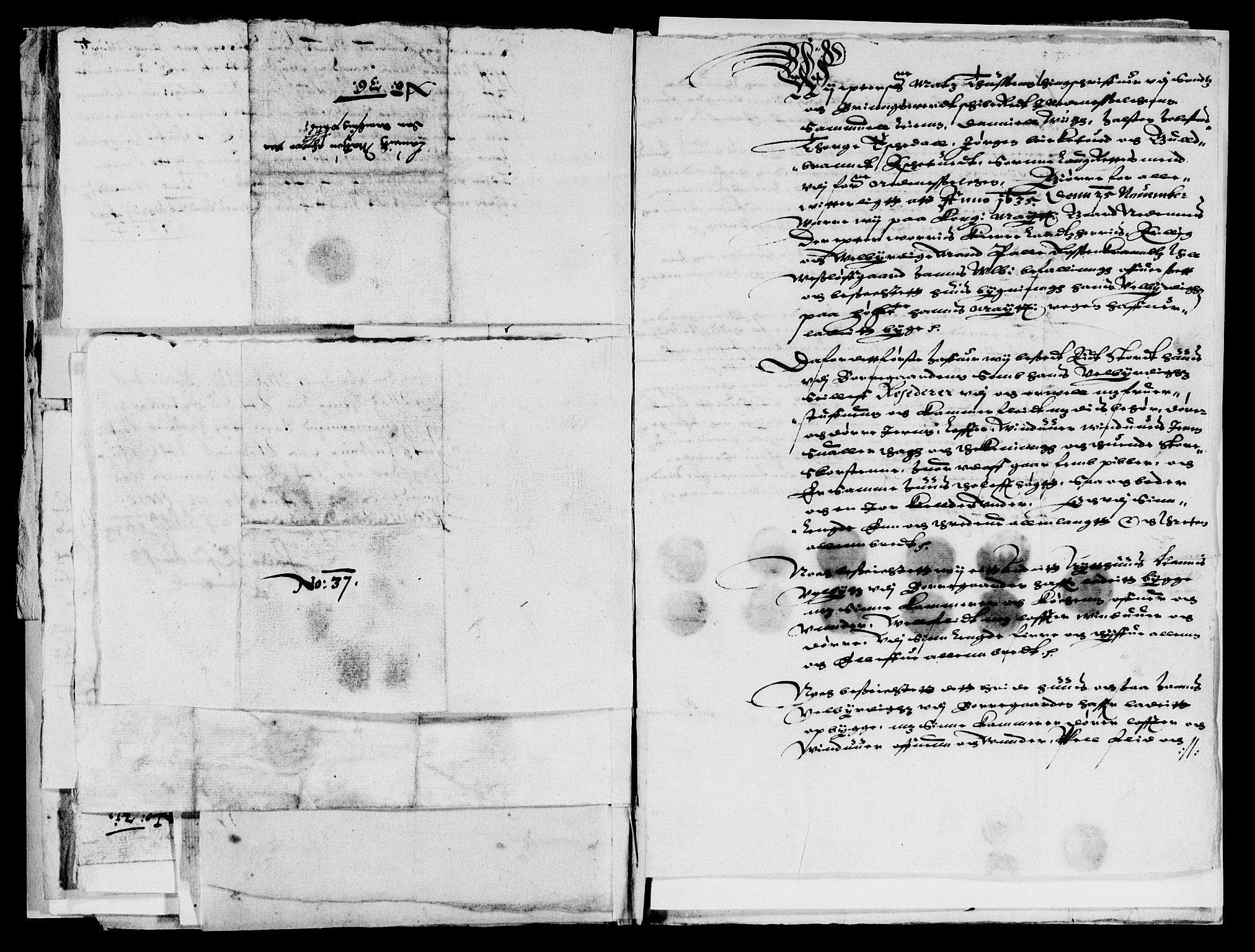 Rentekammeret inntil 1814, Reviderte regnskaper, Lensregnskaper, AV/RA-EA-5023/R/Rb/Rbq/L0022: Nedenes len. Mandals len. Råbyggelag., 1632-1634