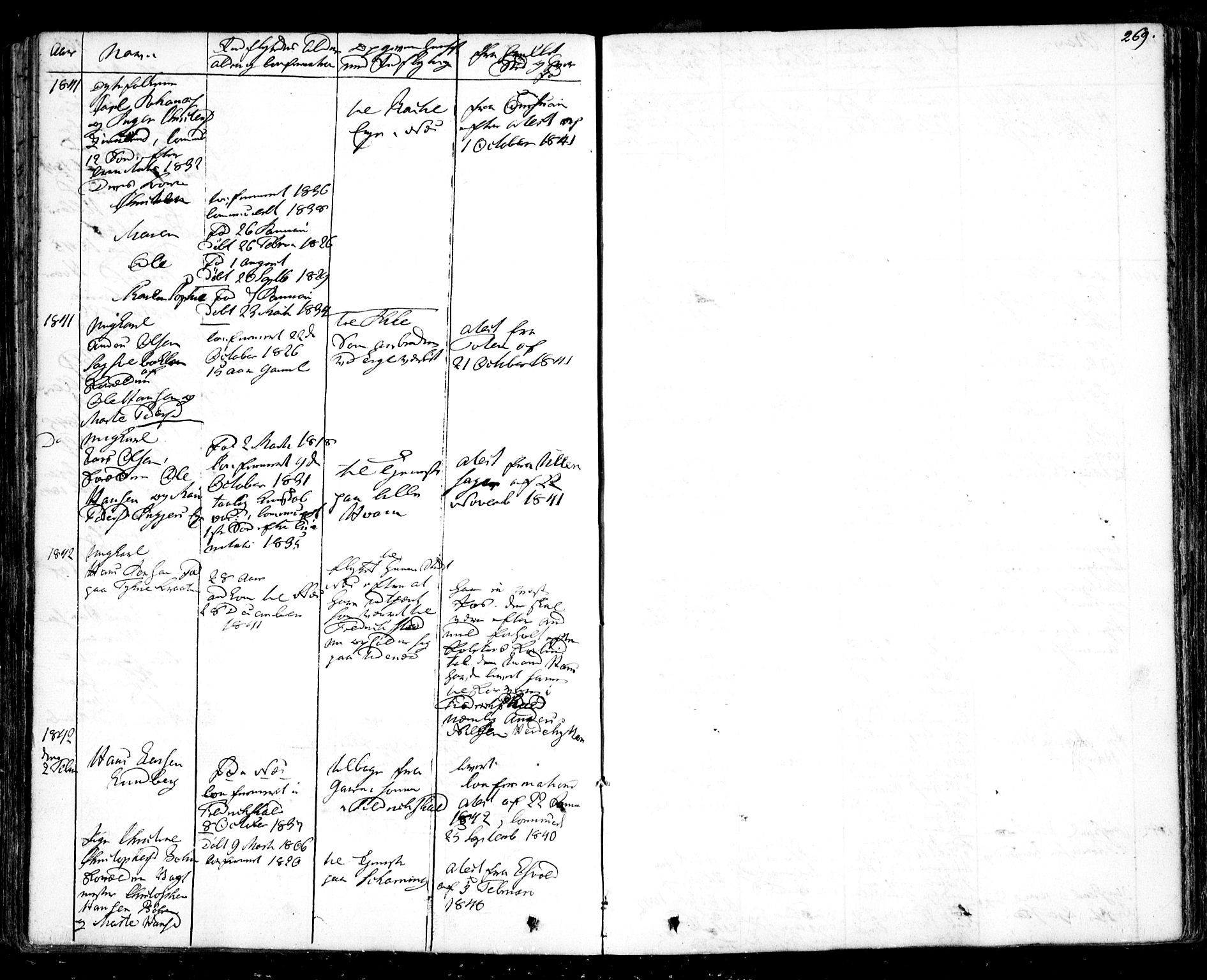 Nes prestekontor Kirkebøker, SAO/A-10410/F/Fa/L0006: Ministerialbok nr. I 6, 1833-1845, s. 269