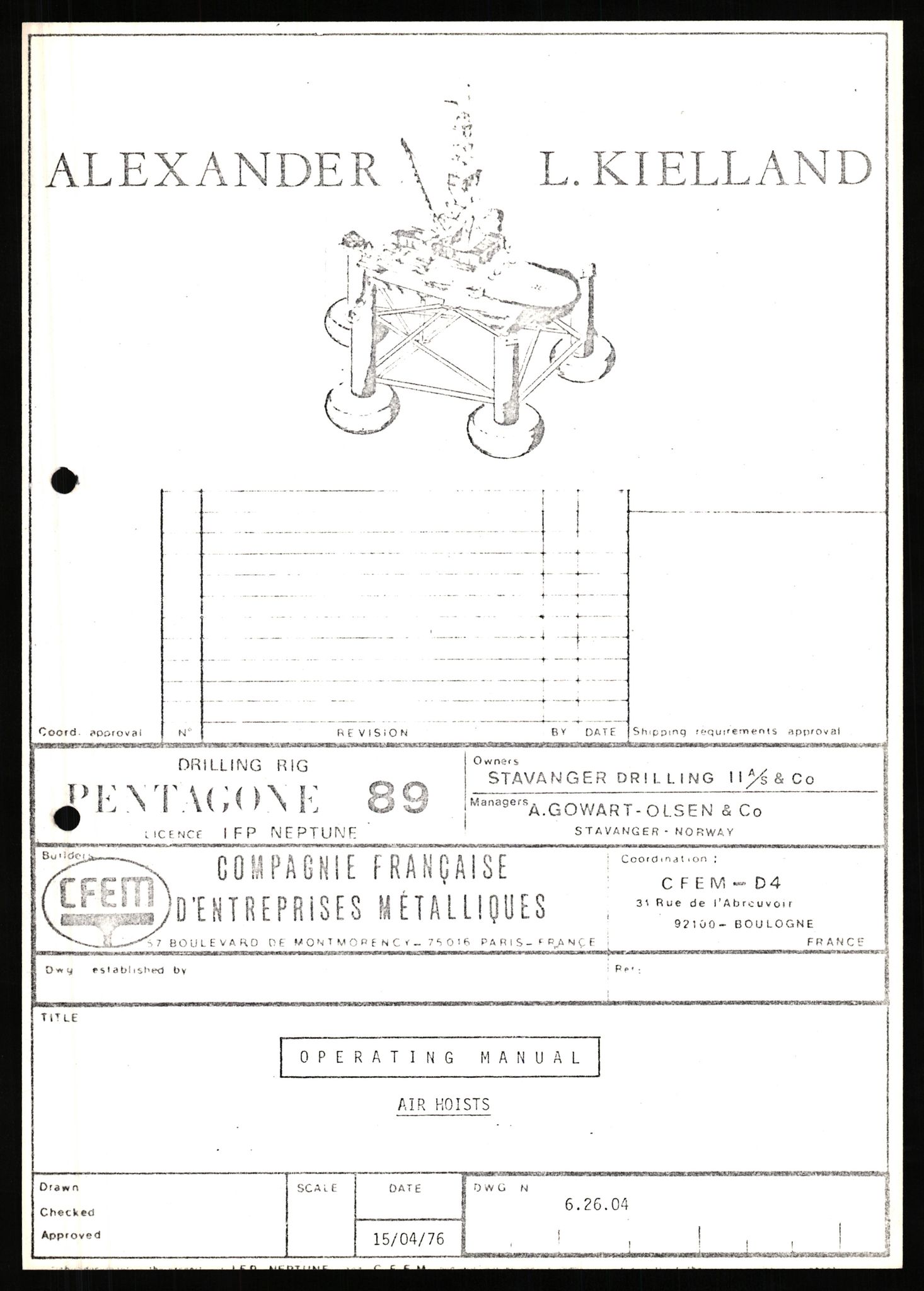 Pa 1503 - Stavanger Drilling AS, AV/SAST-A-101906/2/E/Eb/Ebb/L0005: Alexander L. Kielland plattform - Operation manual, 1976, s. 550