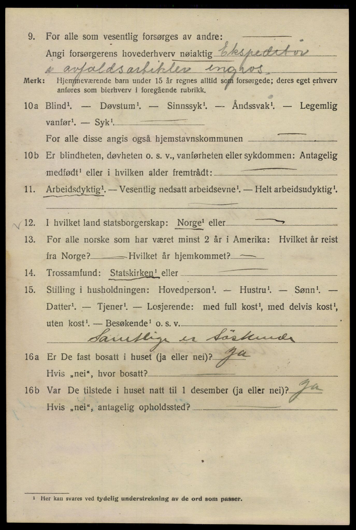SAO, Folketelling 1920 for 0301 Kristiania kjøpstad, 1920, s. 404694