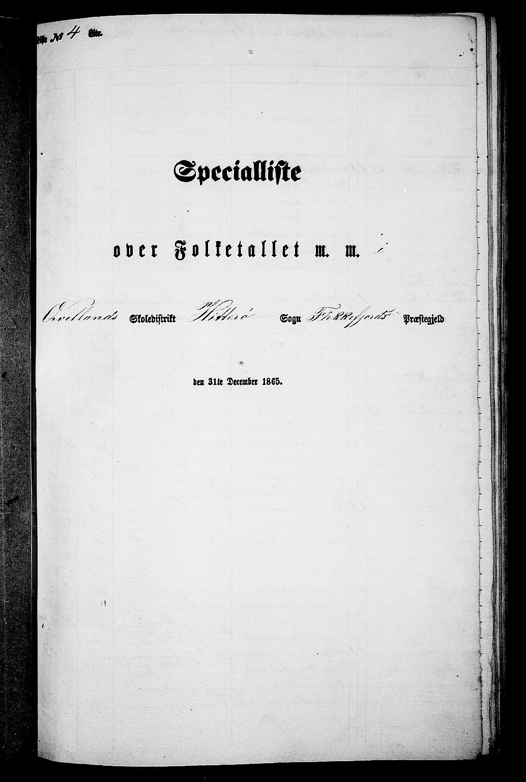 RA, Folketelling 1865 for 1042L Flekkefjord prestegjeld, Nes sokn og Hidra sokn, 1865, s. 54