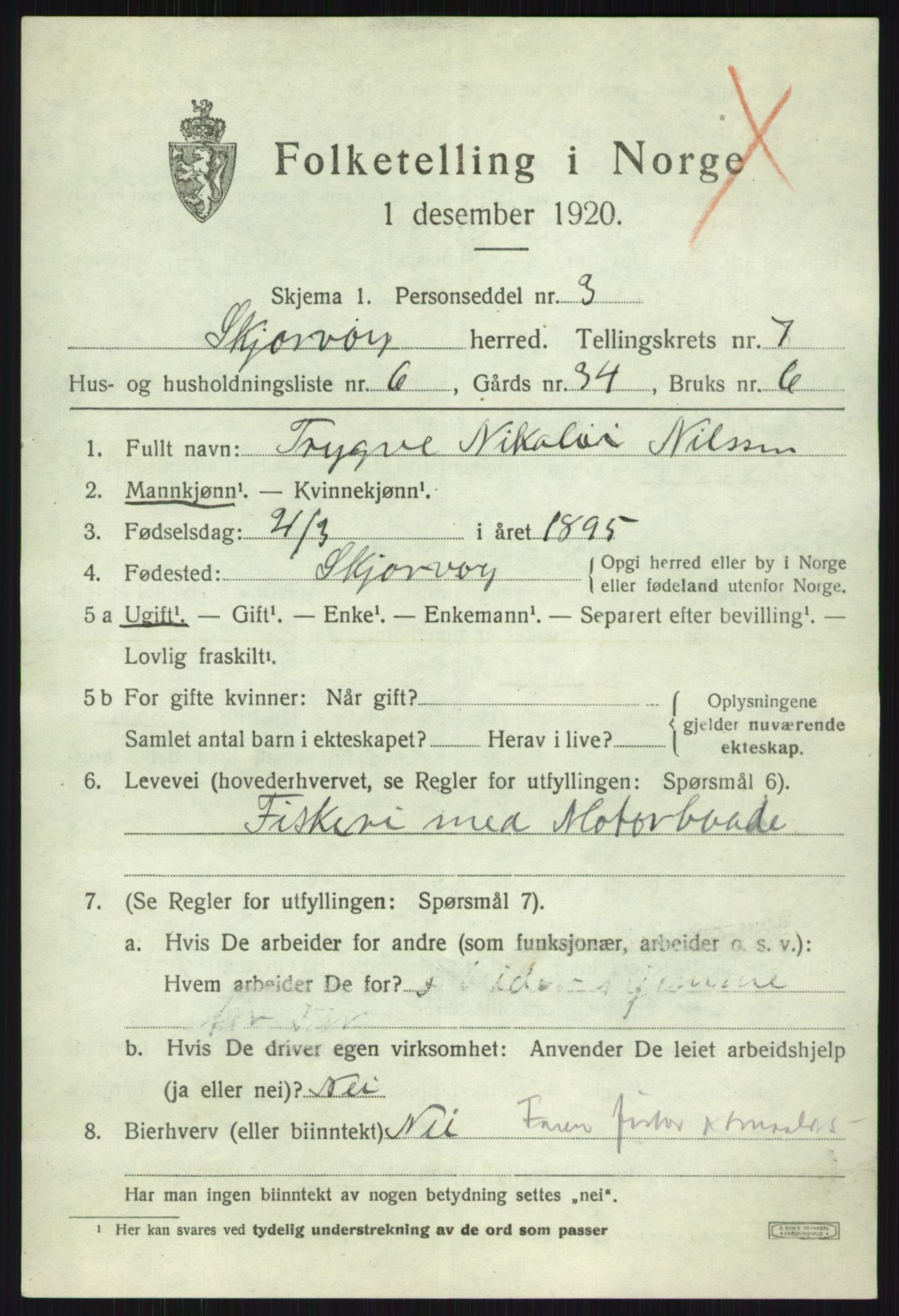 SATØ, Folketelling 1920 for 1941 Skjervøy herred, 1920, s. 4339