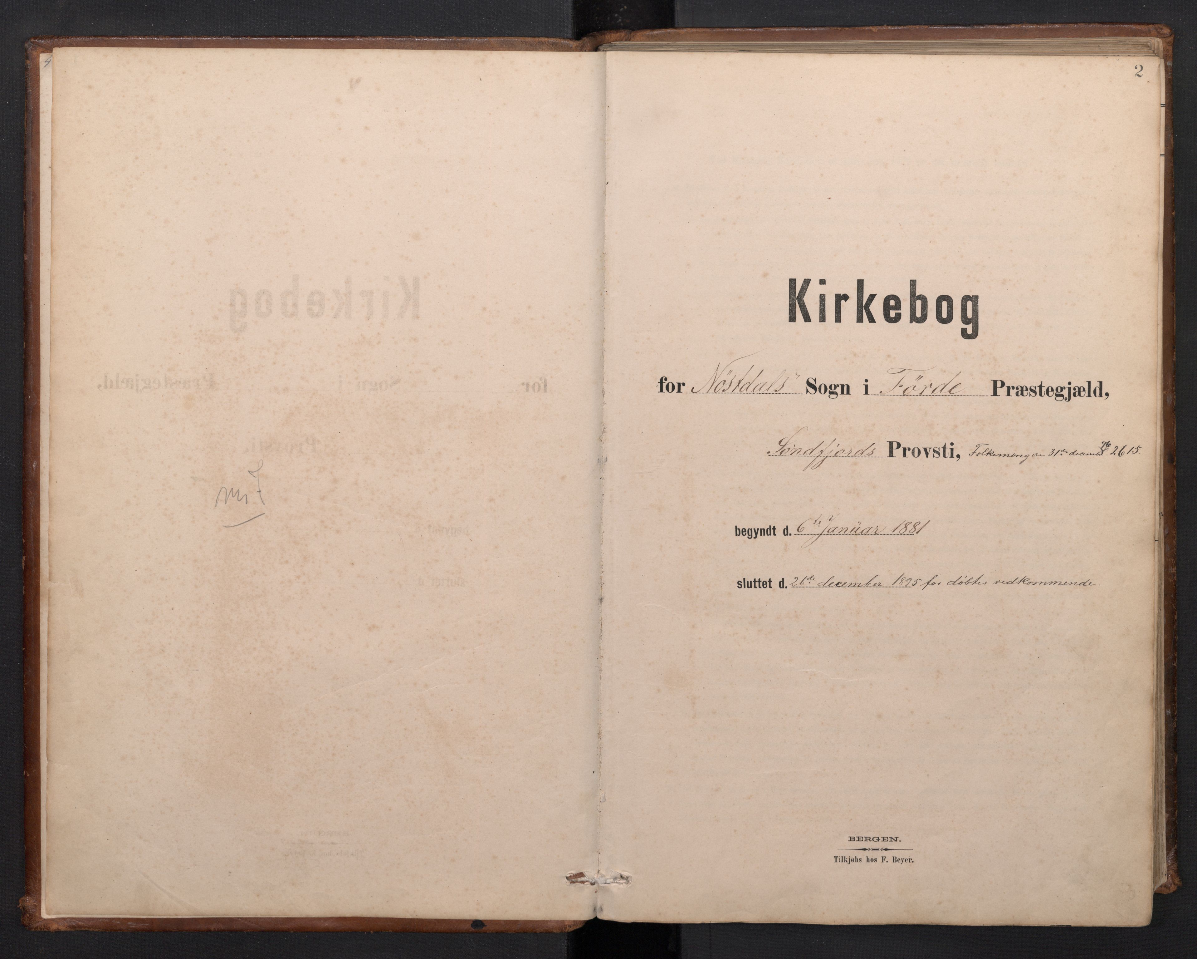 Førde sokneprestembete, SAB/A-79901/H/Hab/Habd/L0003: Klokkerbok nr. D 3, 1881-1897, s. 1b-2a