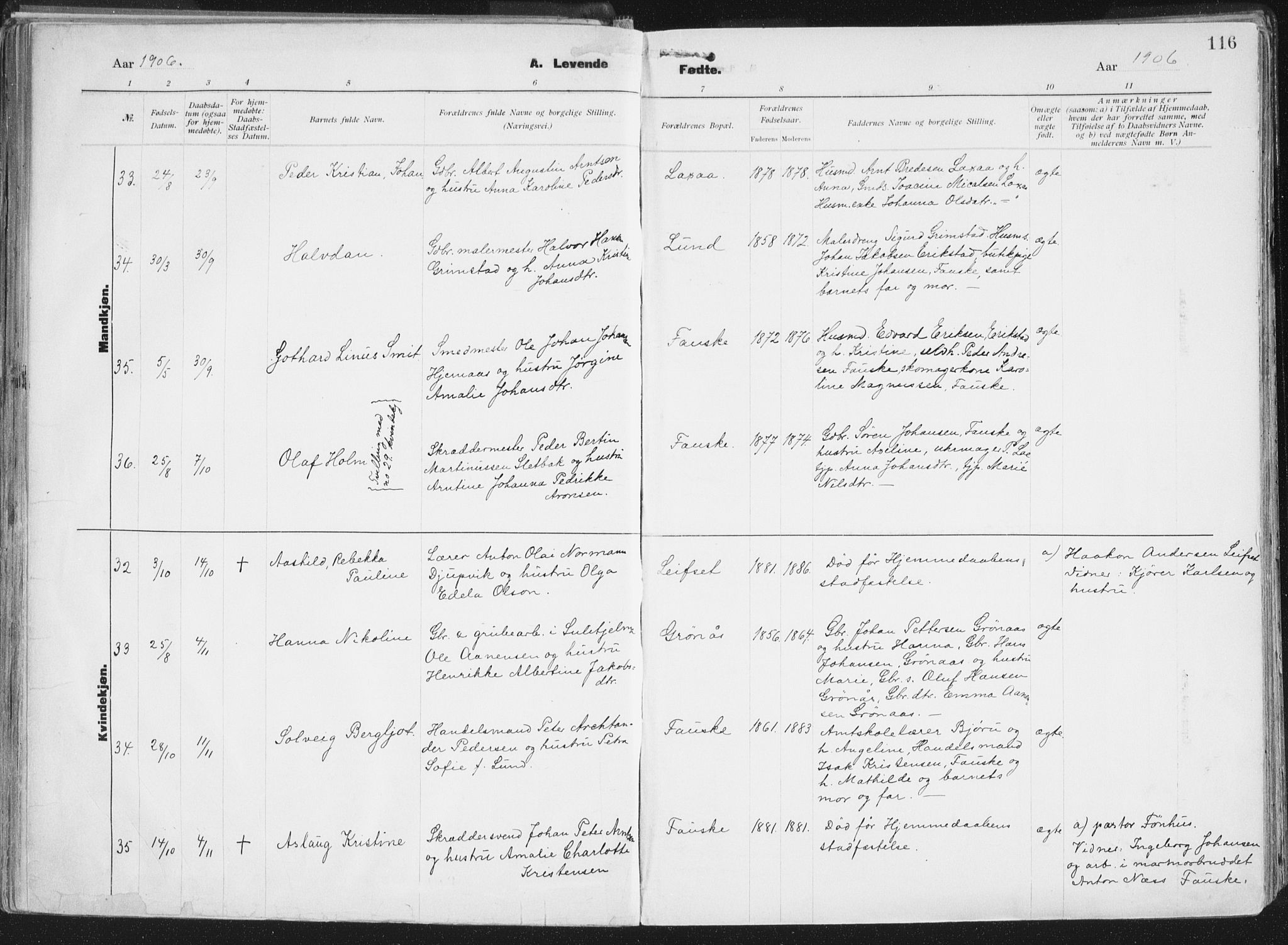 Ministerialprotokoller, klokkerbøker og fødselsregistre - Nordland, AV/SAT-A-1459/849/L0696: Ministerialbok nr. 849A08, 1898-1910, s. 116