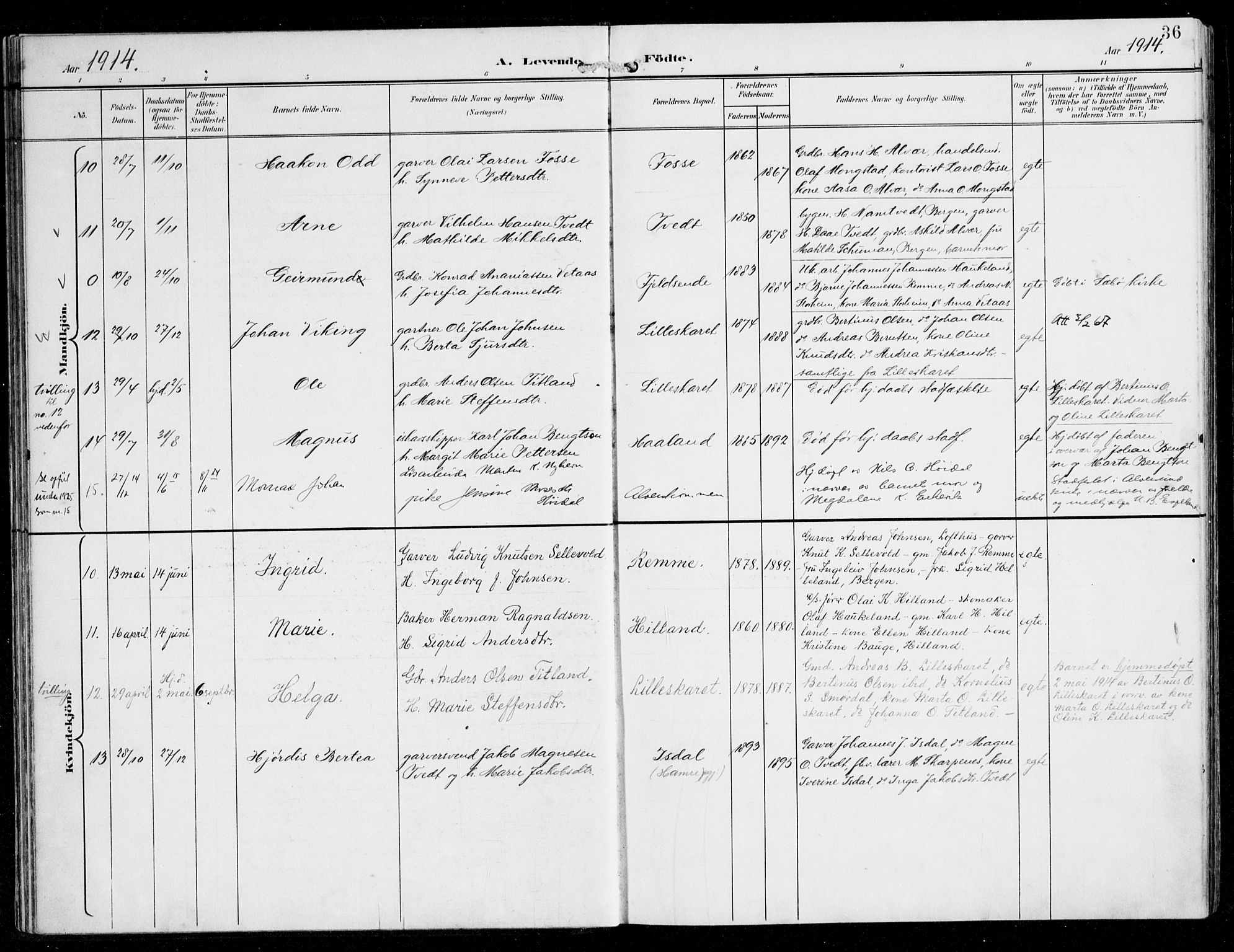 Alversund Sokneprestembete, AV/SAB-A-73901/H/Ha/Haa/Haaa/L0003: Ministerialbok nr. A 3, 1897-1926, s. 36
