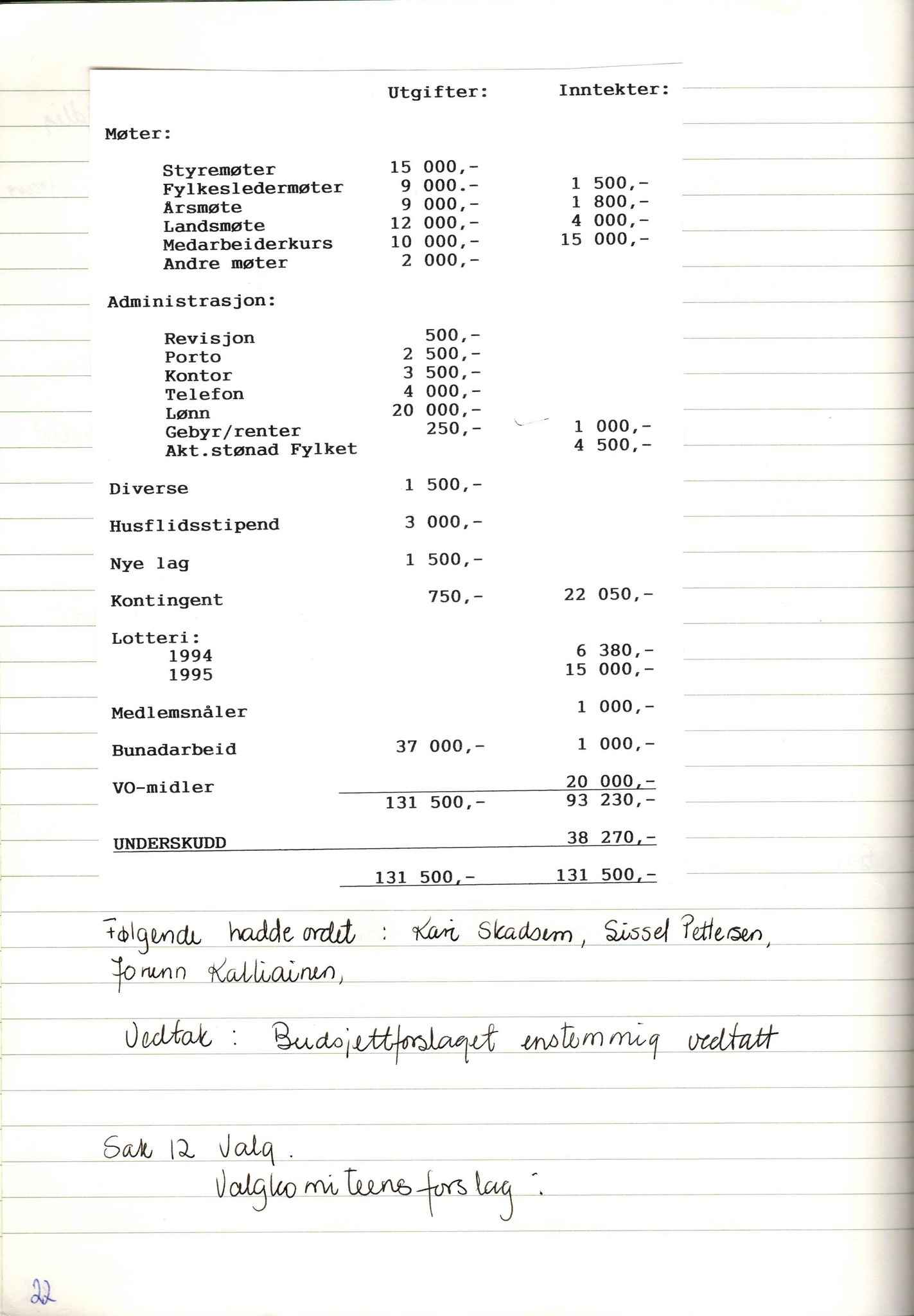 Finnmark Husflidslag, FMFB/A-1134/A/L0004: Møtebok, 1995-2000, s. 26