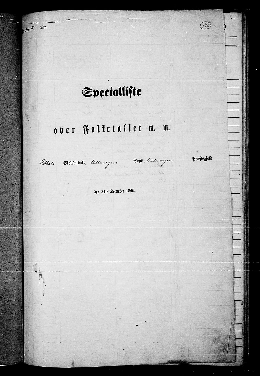 RA, Folketelling 1865 for 0235P Ullensaker prestegjeld, 1865, s. 104