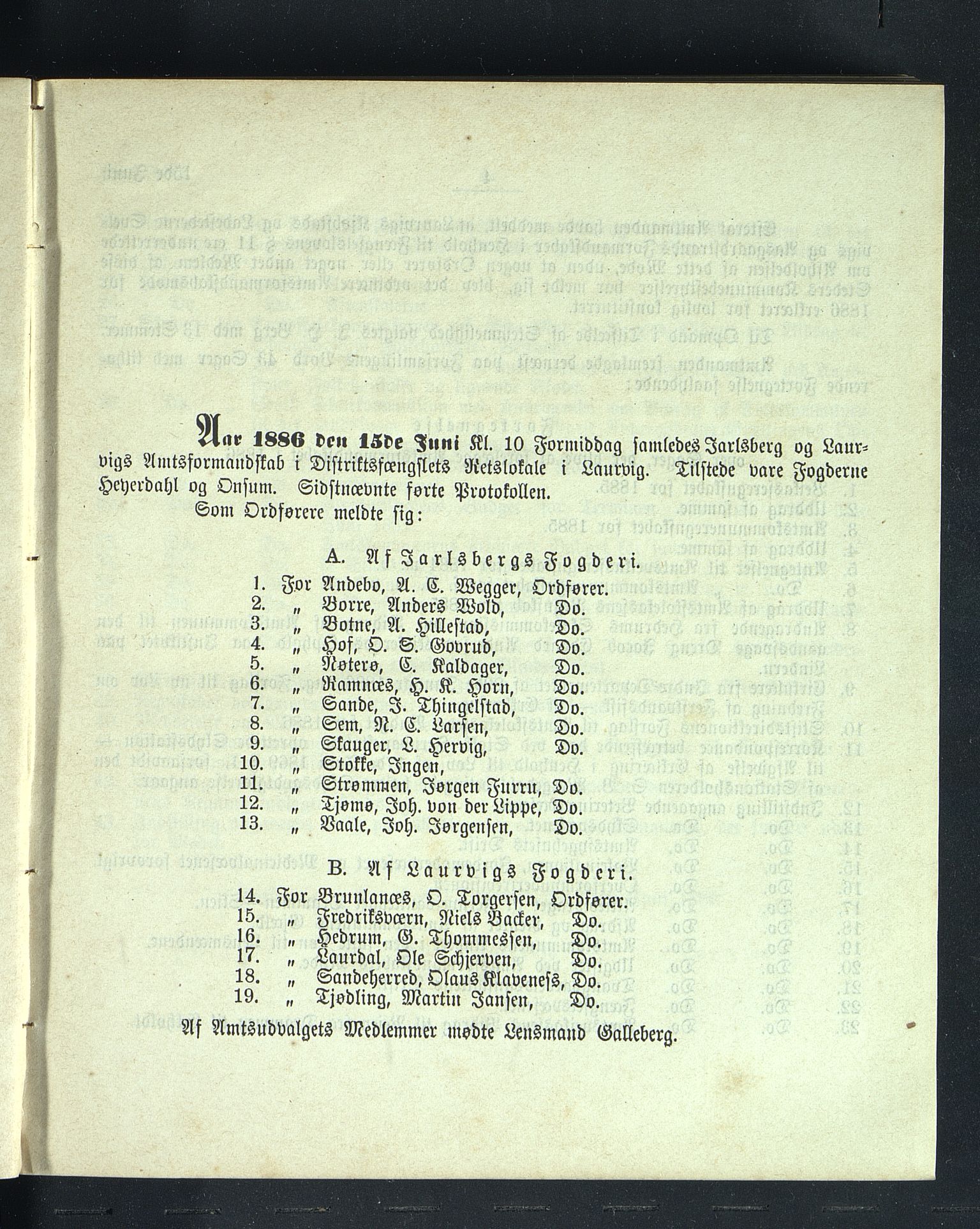 Vestfold fylkeskommune. Fylkestinget, VEMU/A-1315/A/Ab/Abb/L0033: Fylkestingsforhandlinger, 1886