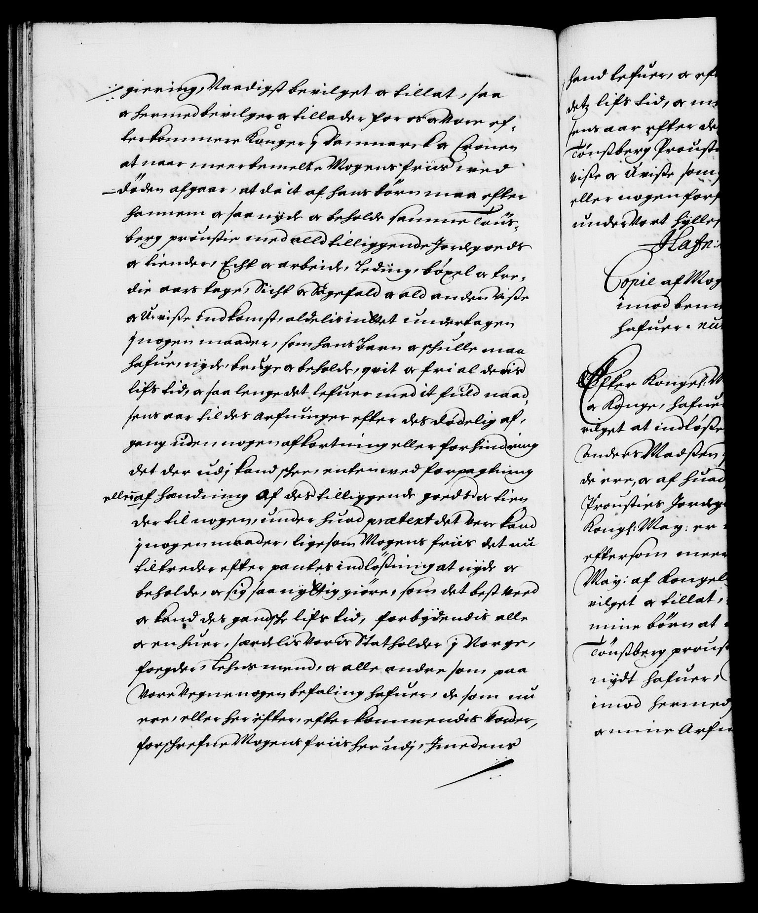Danske Kanselli 1572-1799, RA/EA-3023/F/Fc/Fca/Fcaa/L0009: Norske registre (mikrofilm), 1657-1660, s. 206b