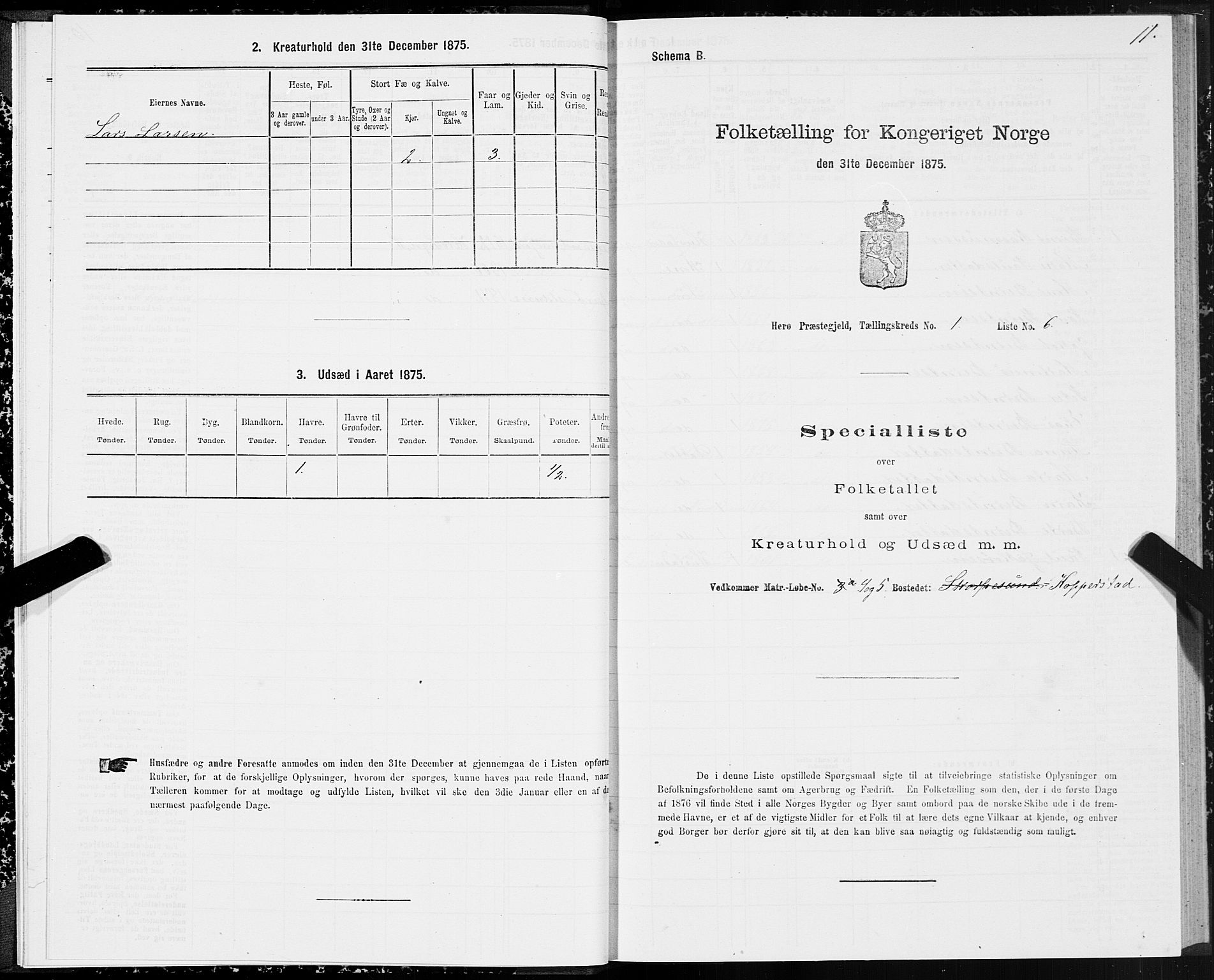 SAT, Folketelling 1875 for 1515P Herøy prestegjeld, 1875, s. 1011