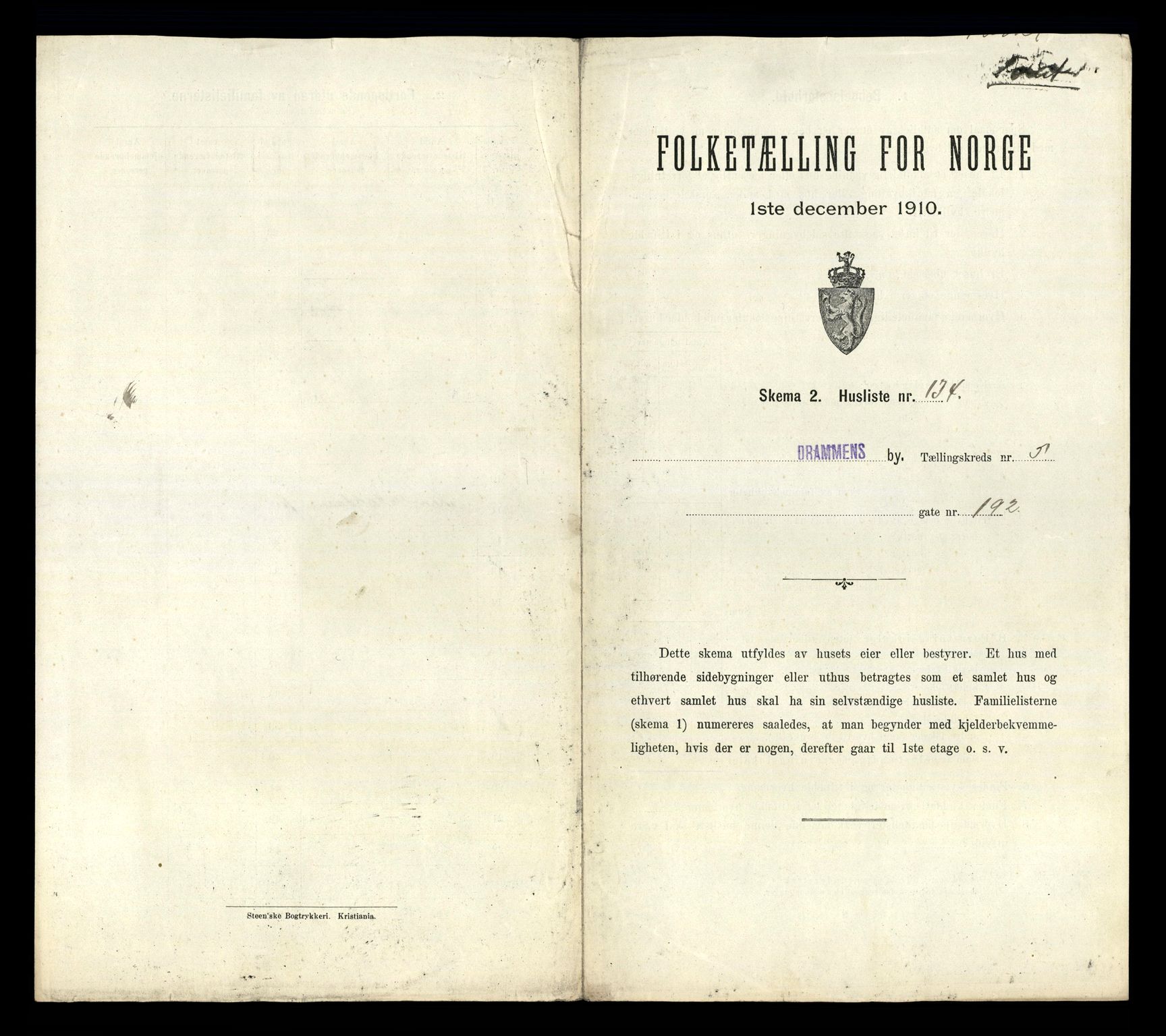 RA, Folketelling 1910 for 0602 Drammen kjøpstad, 1910, s. 3912