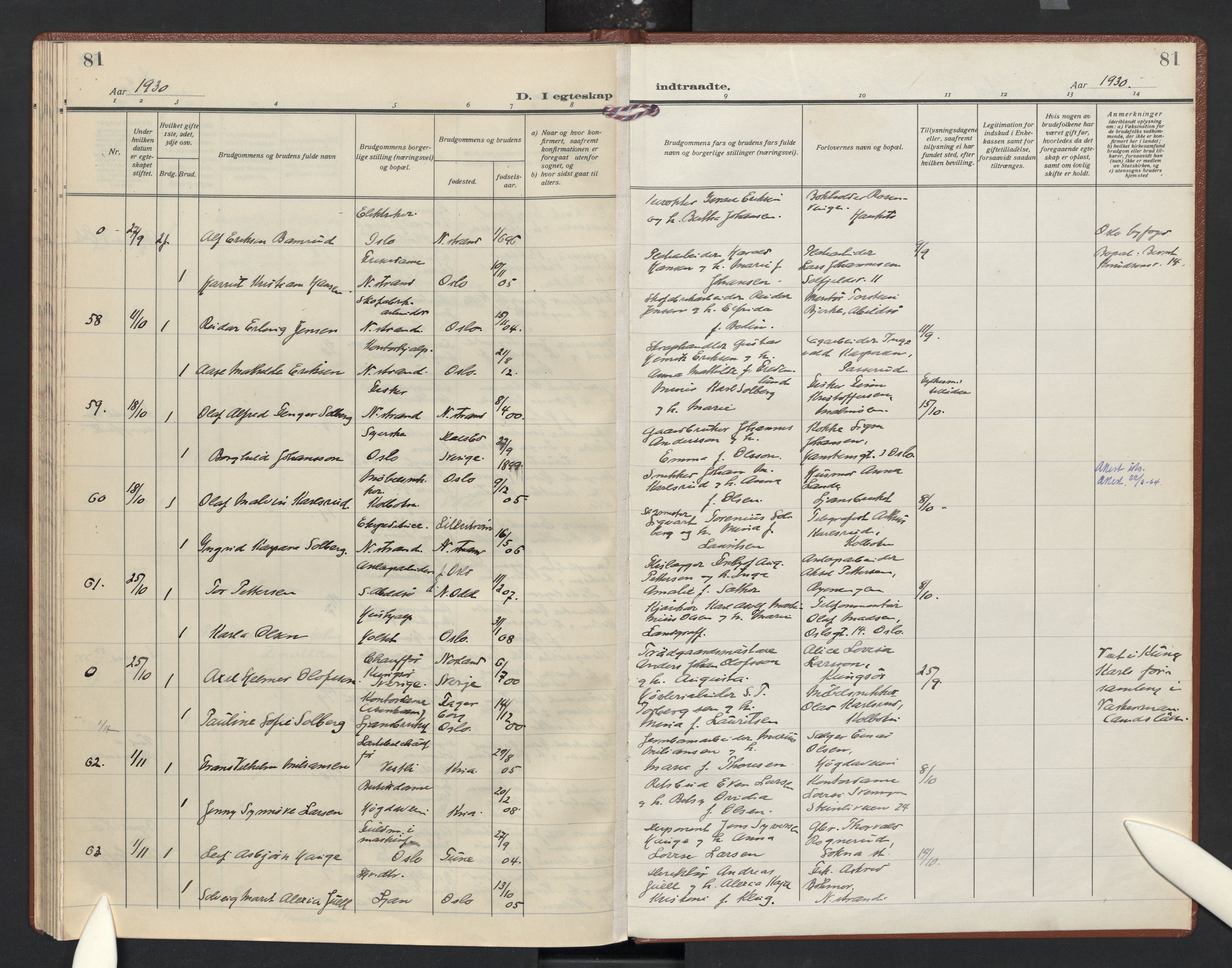 Nordstrand prestekontor Kirkebøker, AV/SAO-A-10362a/F/Fa/L0004: Ministerialbok nr. 4, 1924-1930, s. 81