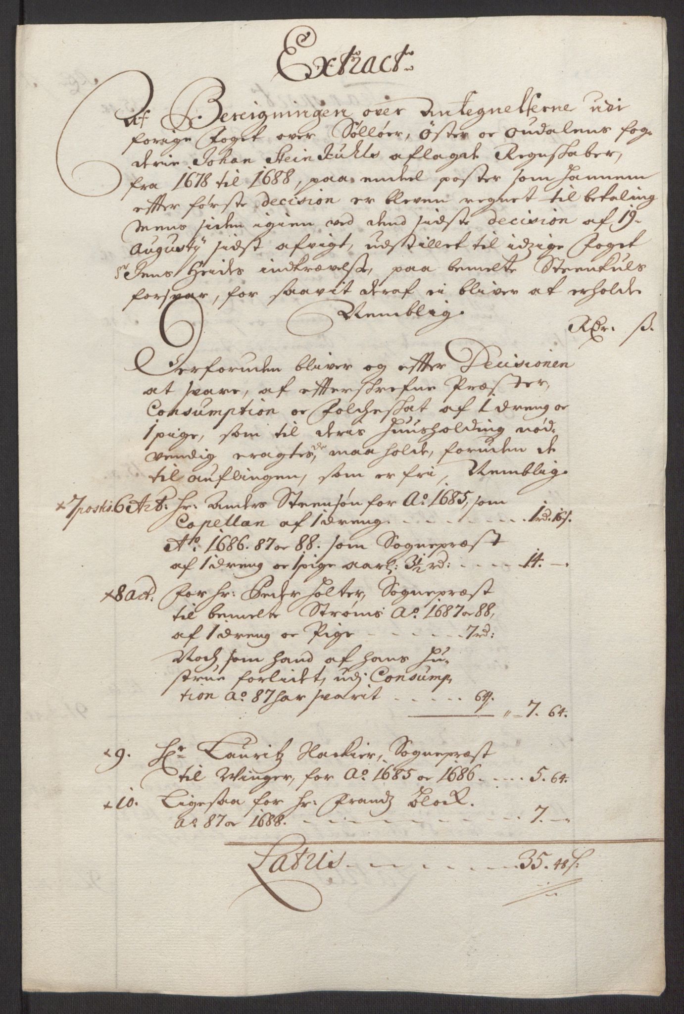 Rentekammeret inntil 1814, Reviderte regnskaper, Fogderegnskap, AV/RA-EA-4092/R13/L0833: Fogderegnskap Solør, Odal og Østerdal, 1695, s. 32