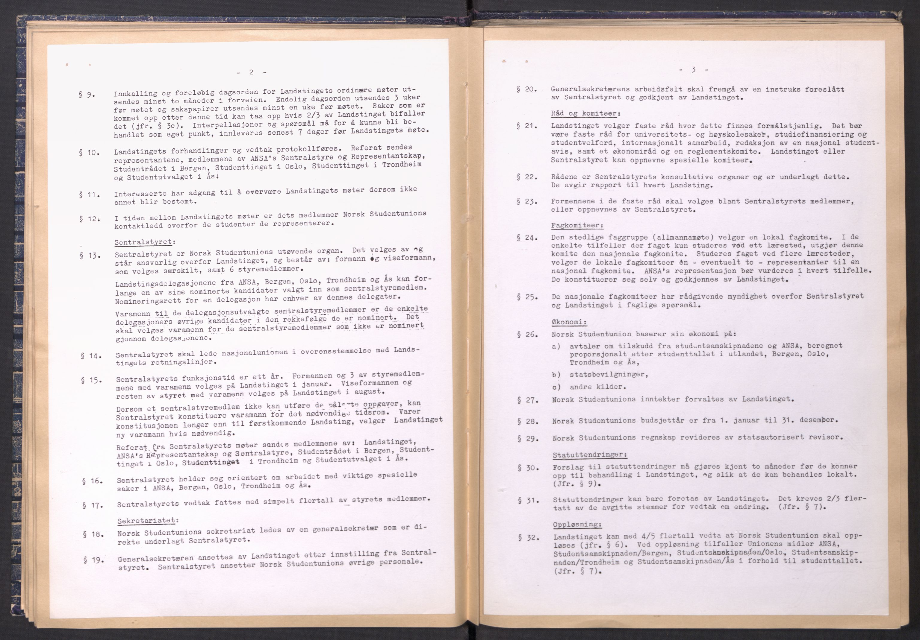 Norsk Studentunion, AV/RA-PA-0794/Fg/L0065: Landstinget, 1964-1967