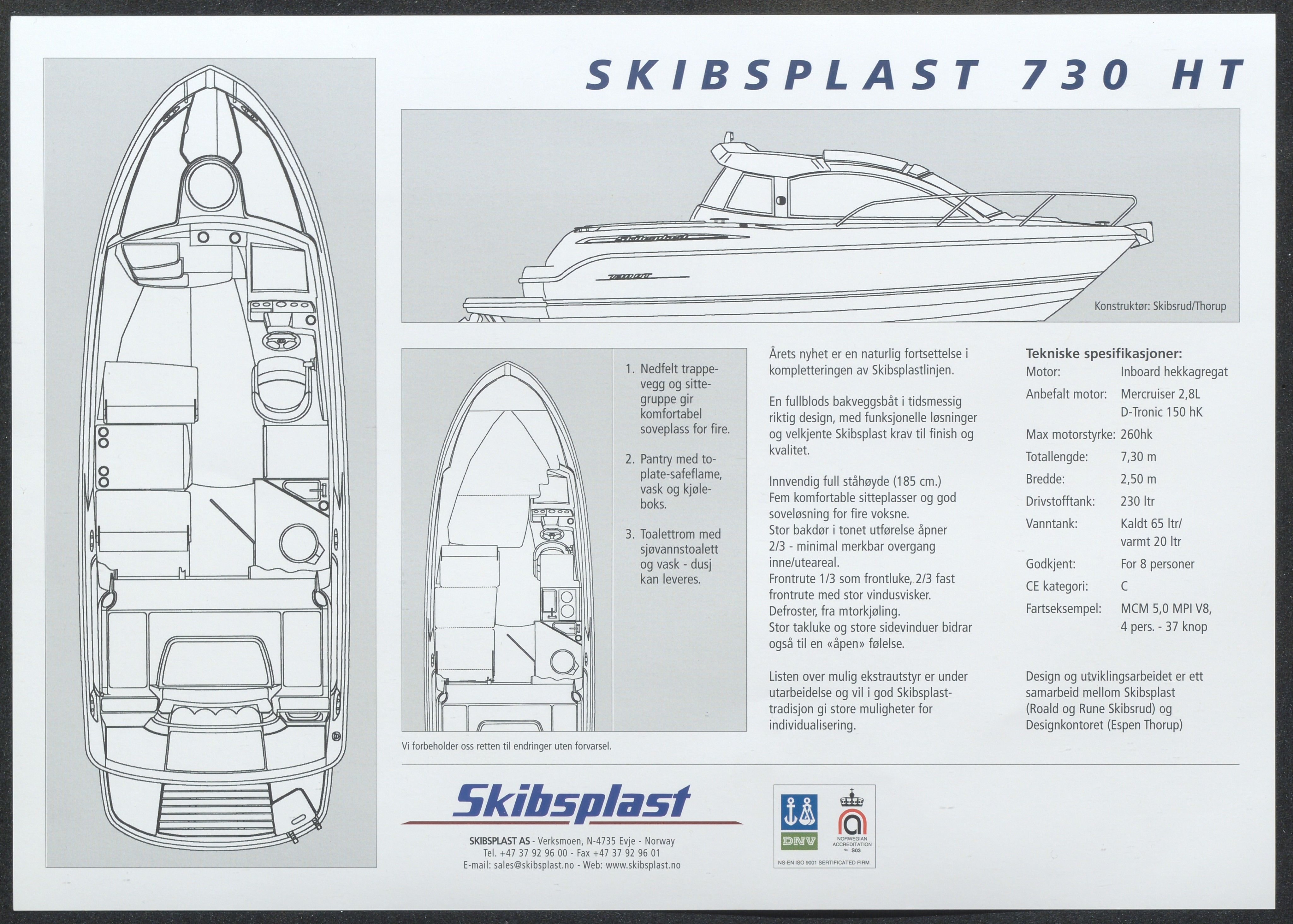 Skibsplast, AAKS/PA-2968/01/X/X01/L0002/0026: Brosjyrer / Skibsplast 730 HT (2003-2007), 2003-2007