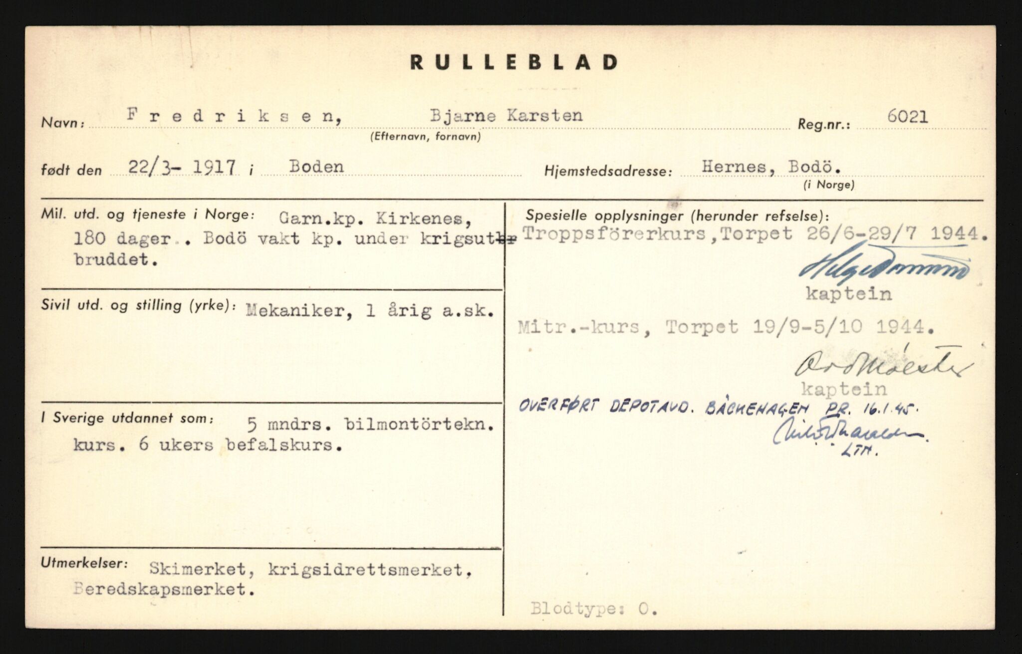 Forsvaret, Sør-Hålogaland landforsvar, AV/RA-RAFA-2552/P/Pa/L0303: Personellmapper for slettet personell, yrkesbefal og vernepliktig befal, født 1917-1920, 1936-1980, s. 63