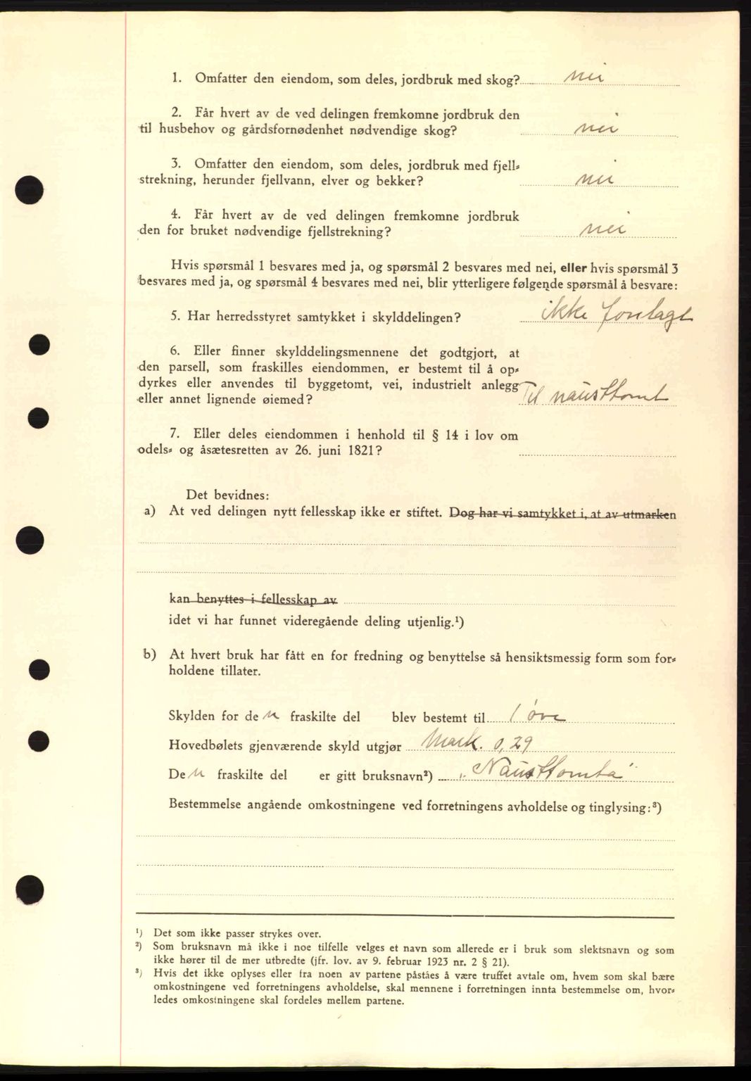 Nordre Sunnmøre sorenskriveri, SAT/A-0006/1/2/2C/2Ca: Pantebok nr. A11, 1941-1941, Dagboknr: 1060/1941