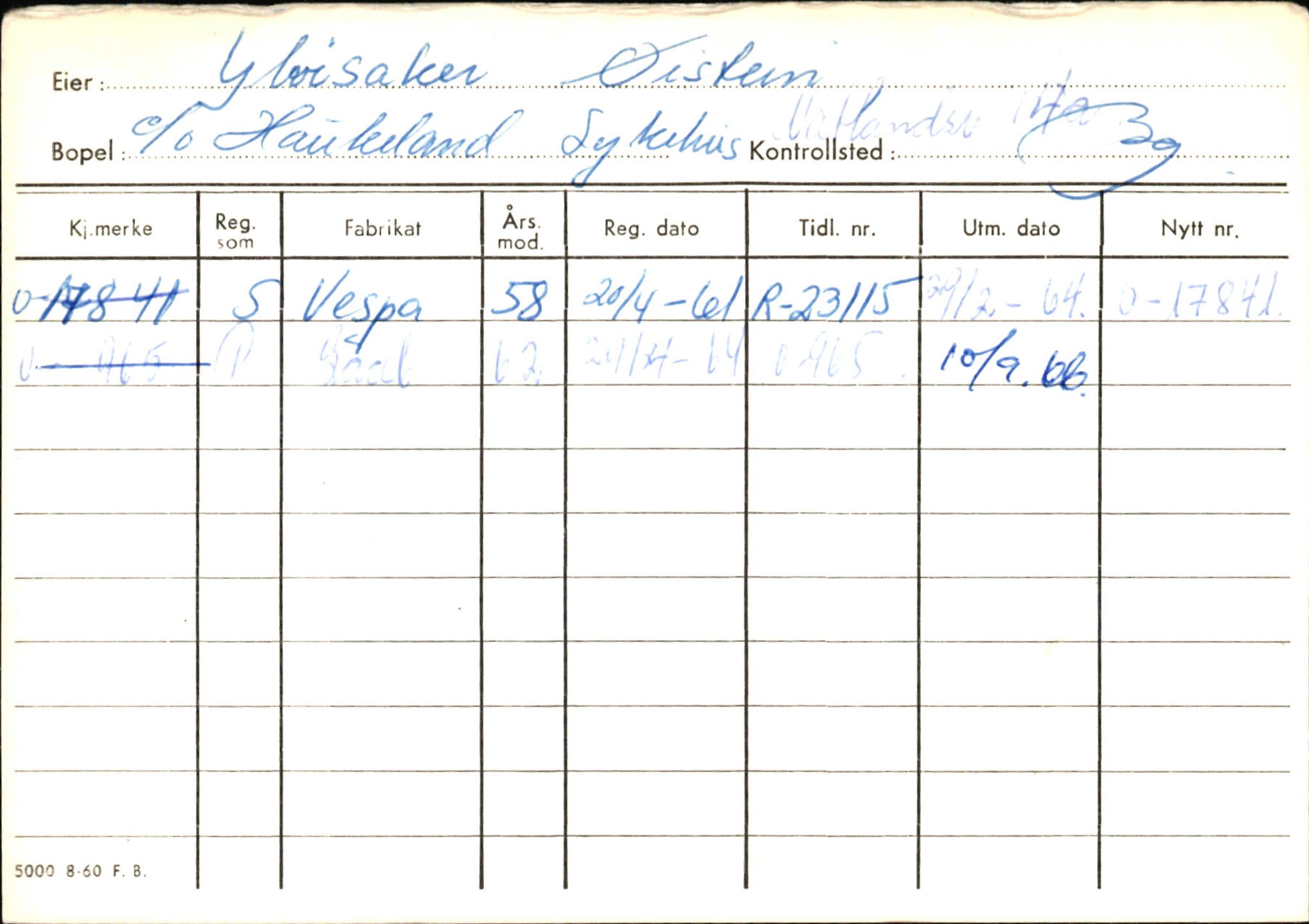 Statens vegvesen, Hordaland vegkontor, SAB/A-5201/2/Hb/L0037: O-eierkort W-P, 1920-1971, s. 917