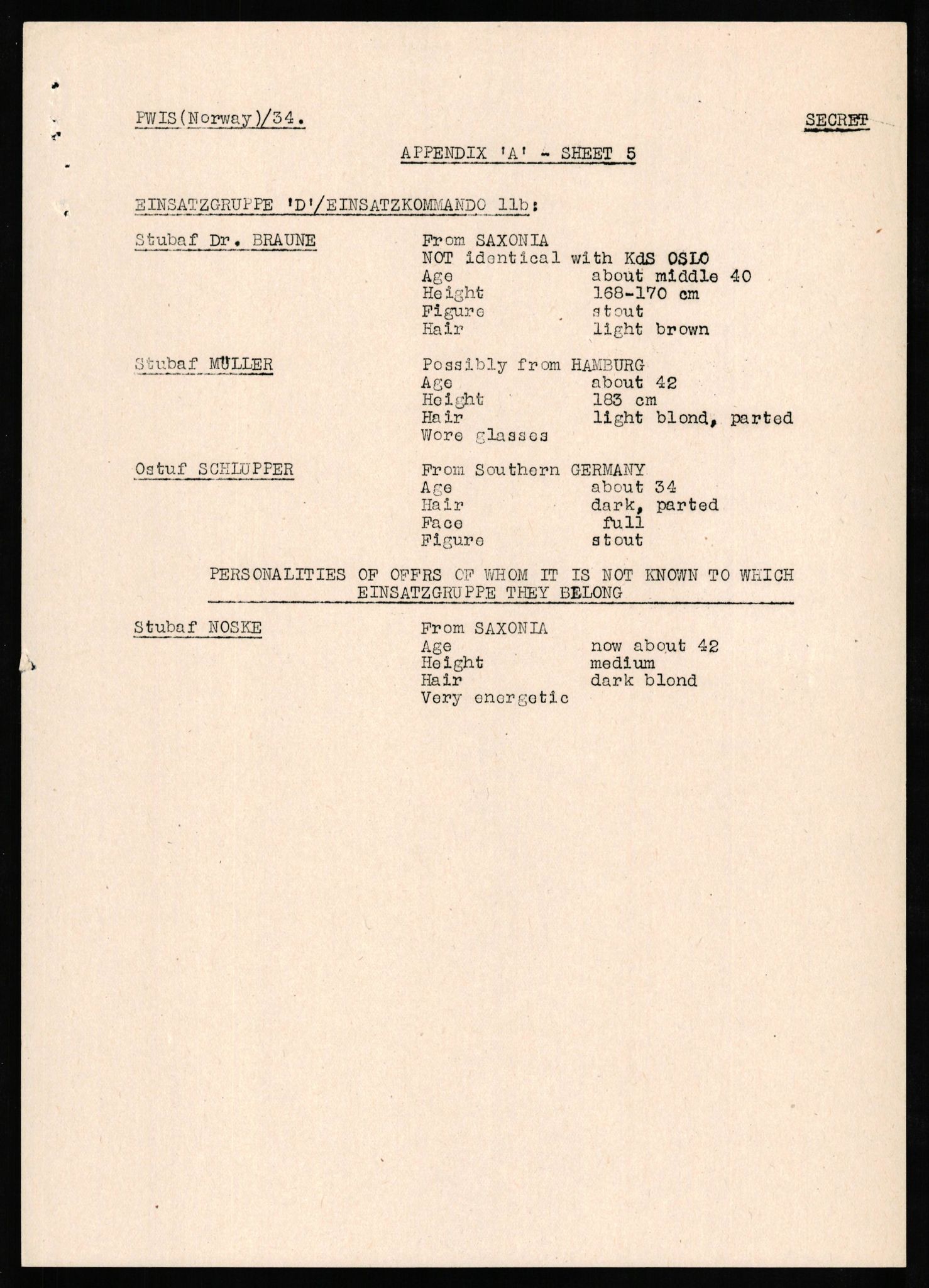 Forsvaret, Forsvarets overkommando II, RA/RAFA-3915/D/Db/L0023: CI Questionaires. Tyske okkupasjonsstyrker i Norge. Tyskere., 1945-1946, s. 556