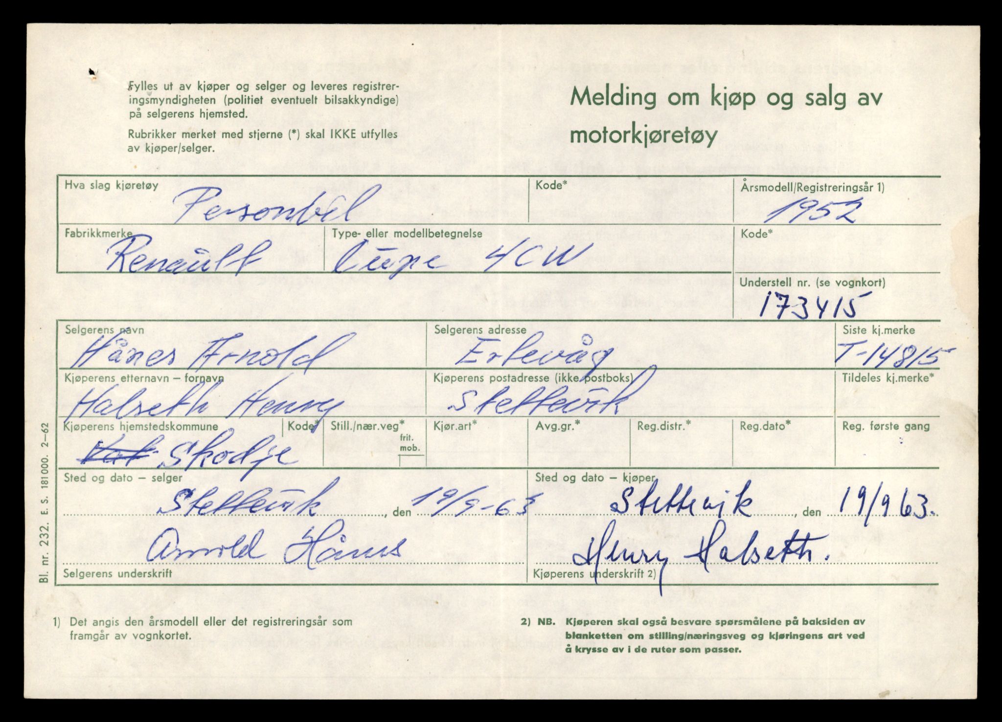 Møre og Romsdal vegkontor - Ålesund trafikkstasjon, AV/SAT-A-4099/F/Fe/L0048: Registreringskort for kjøretøy T 14721 - T 14863, 1927-1998, s. 2105