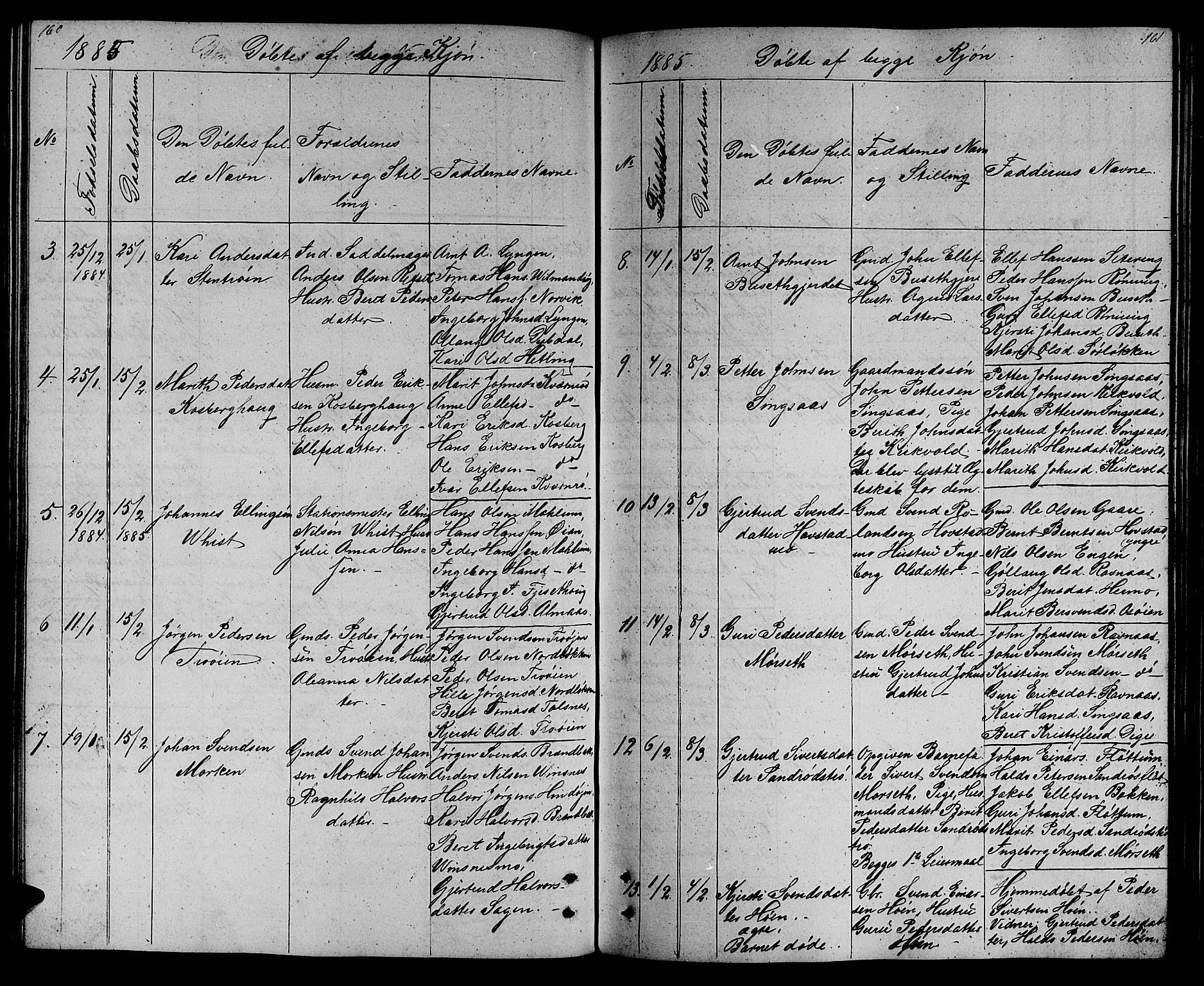 Ministerialprotokoller, klokkerbøker og fødselsregistre - Sør-Trøndelag, AV/SAT-A-1456/688/L1027: Klokkerbok nr. 688C02, 1861-1889, s. 160-161