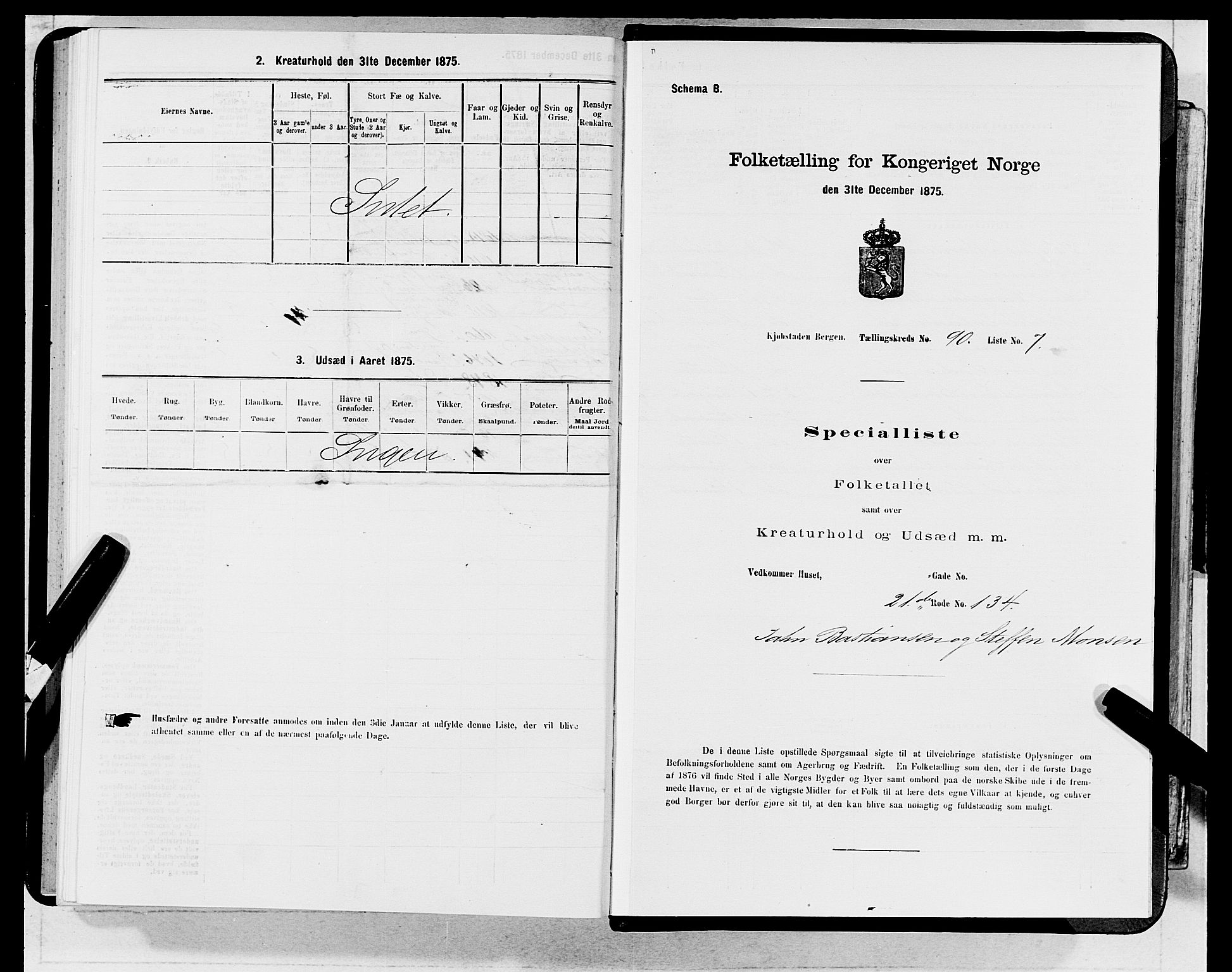 SAB, Folketelling 1875 for 1301 Bergen kjøpstad, 1875, s. 4842