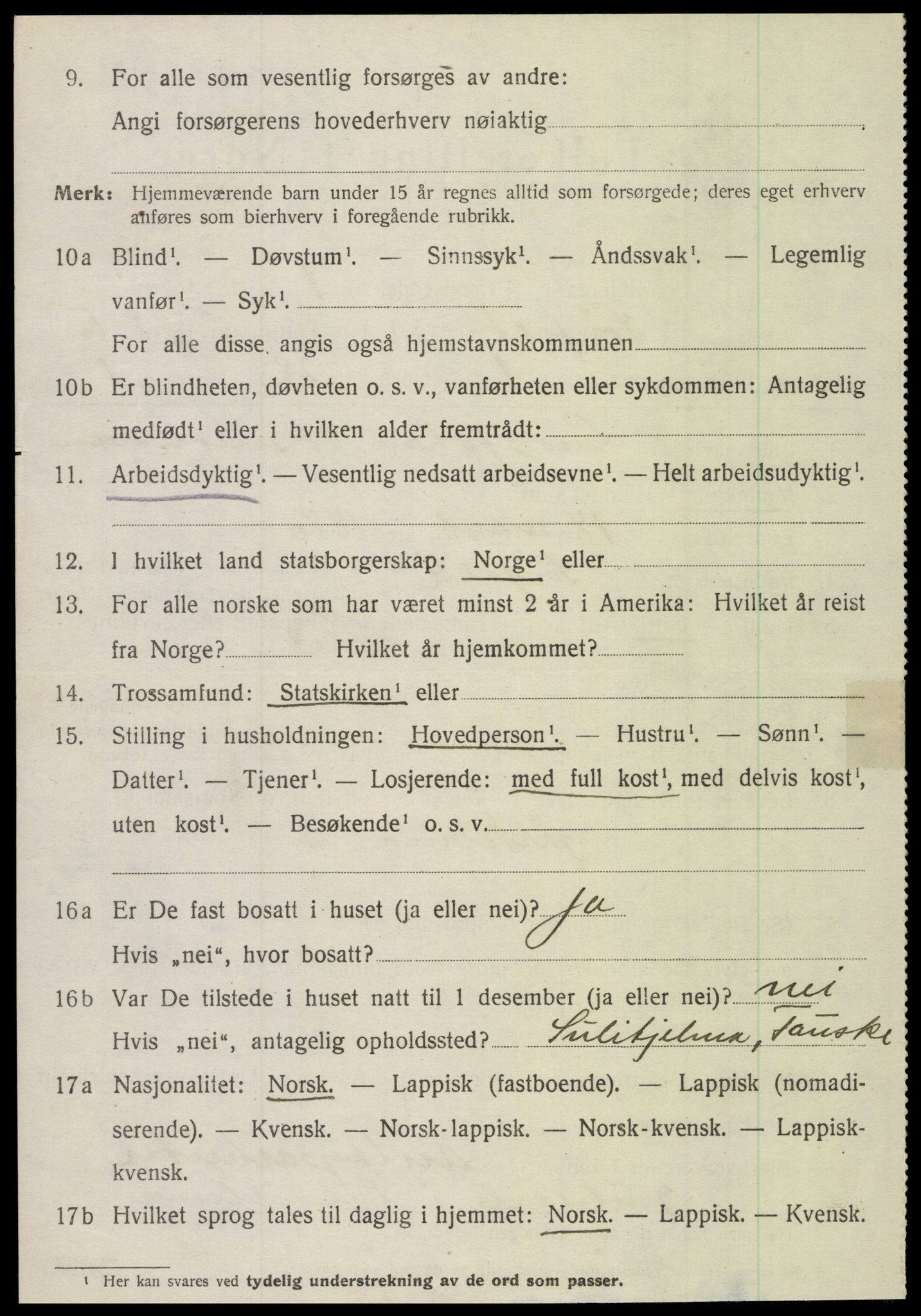 SAT, Folketelling 1920 for 1845 Sørfold herred, 1920, s. 3306