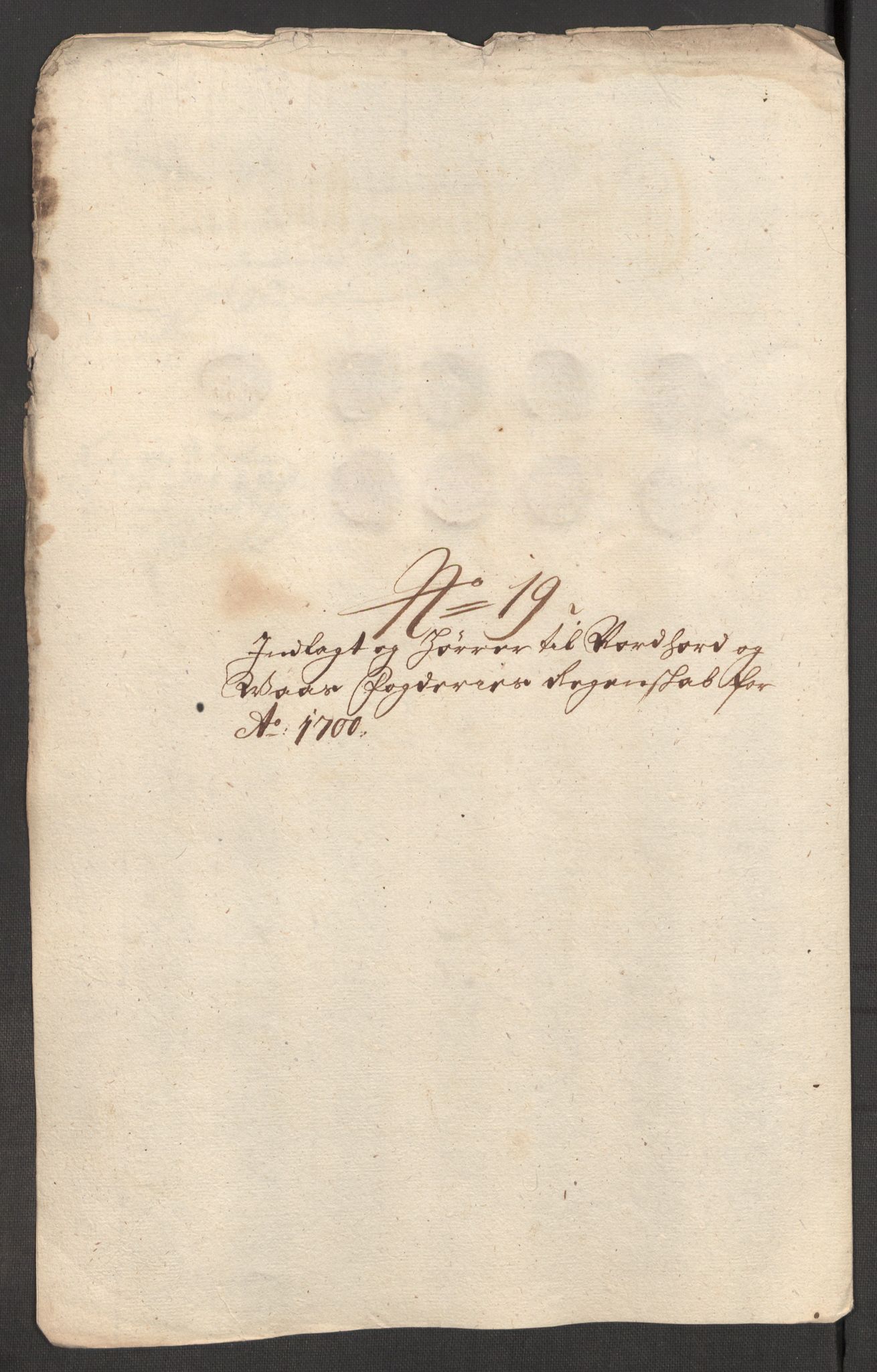 Rentekammeret inntil 1814, Reviderte regnskaper, Fogderegnskap, AV/RA-EA-4092/R51/L3185: Fogderegnskap Nordhordland og Voss, 1700-1701, s. 193