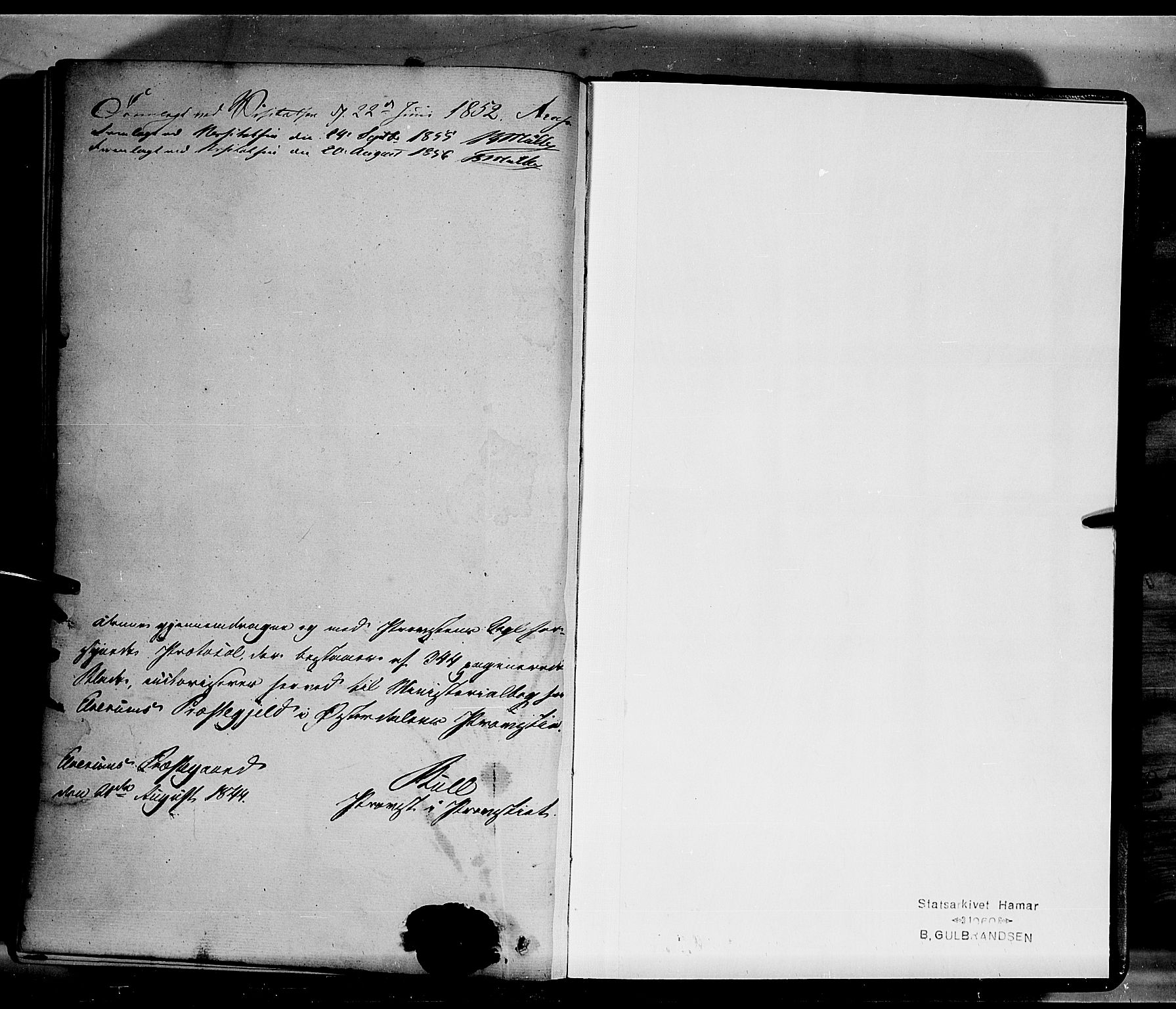 Elverum prestekontor, AV/SAH-PREST-044/H/Ha/Haa/L0009: Ministerialbok nr. 9, 1843-1856