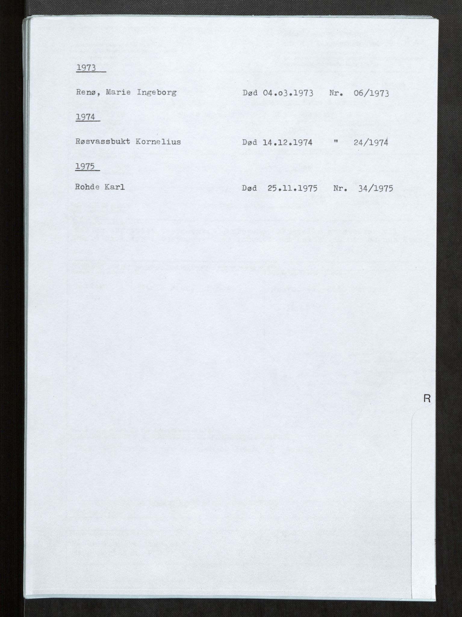 Vefsn lensmannskontor, SAT/A-5714/4/Gh/L0001: Dødsfallprotokoll, 1973-1990, s. 154