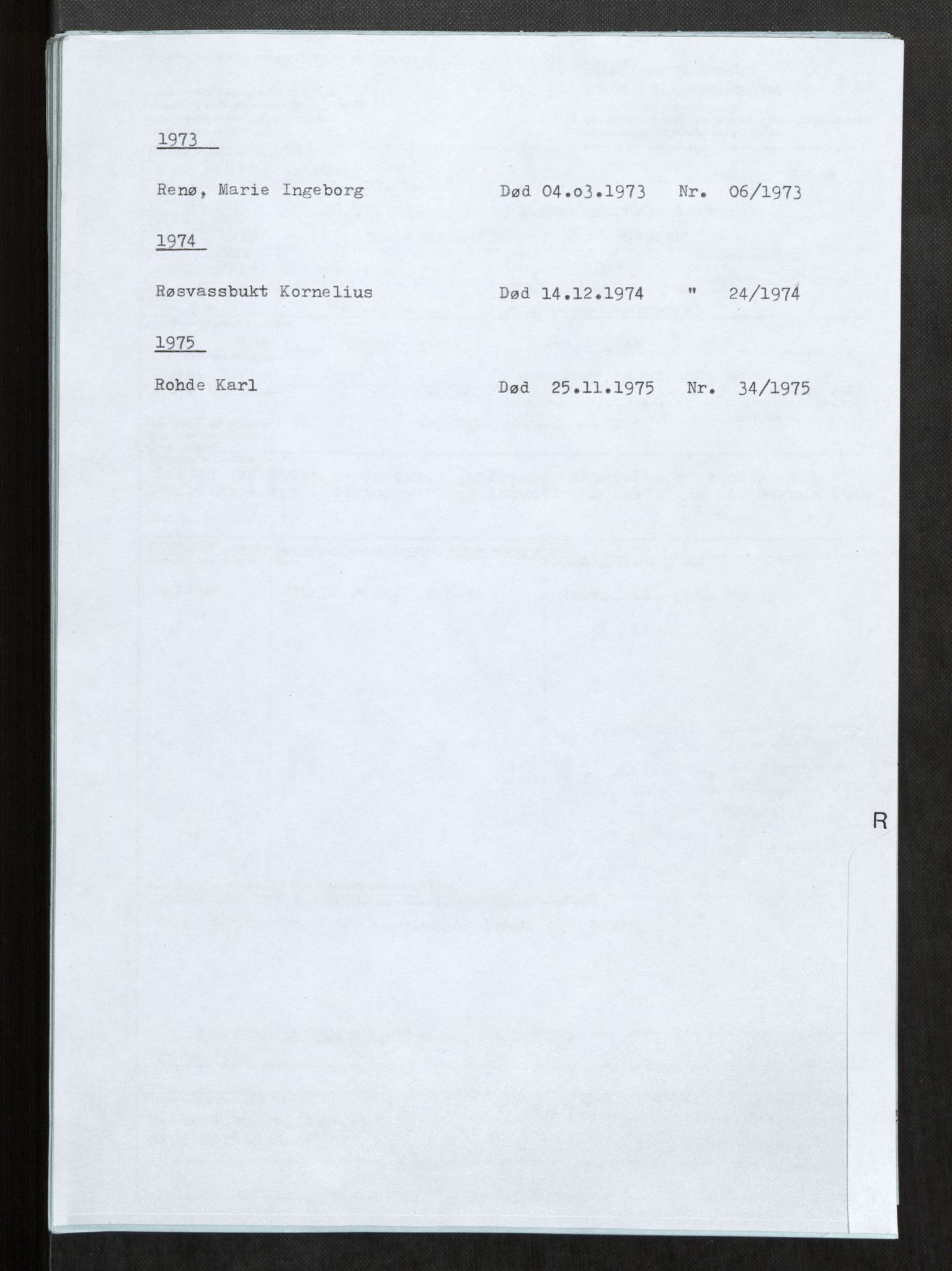 Vefsn lensmannskontor, AV/SAT-A-5714/4/Gh/L0001: Dødsfallprotokoll, 1973-1990, s. 154