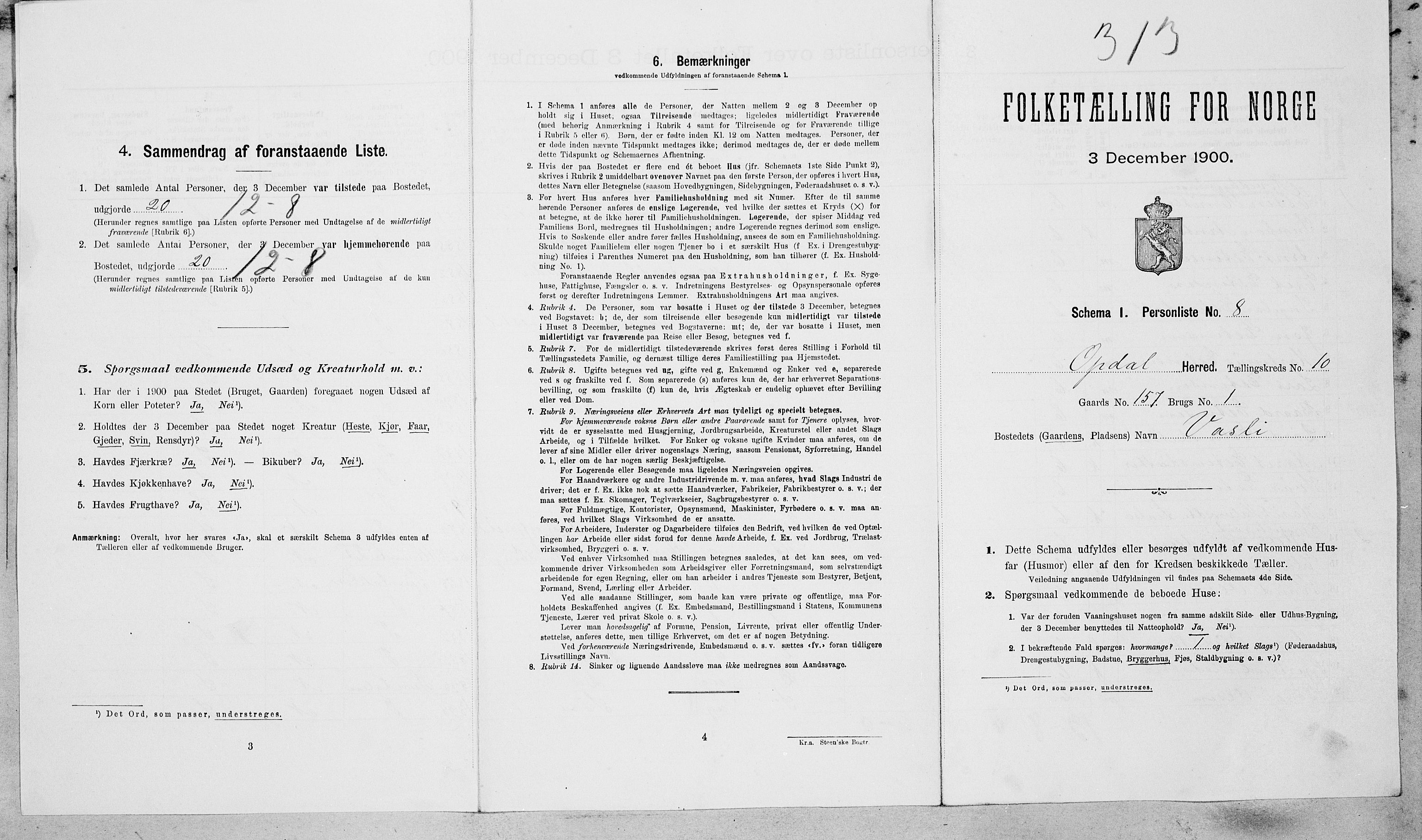 SAT, Folketelling 1900 for 1634 Oppdal herred, 1900, s. 842