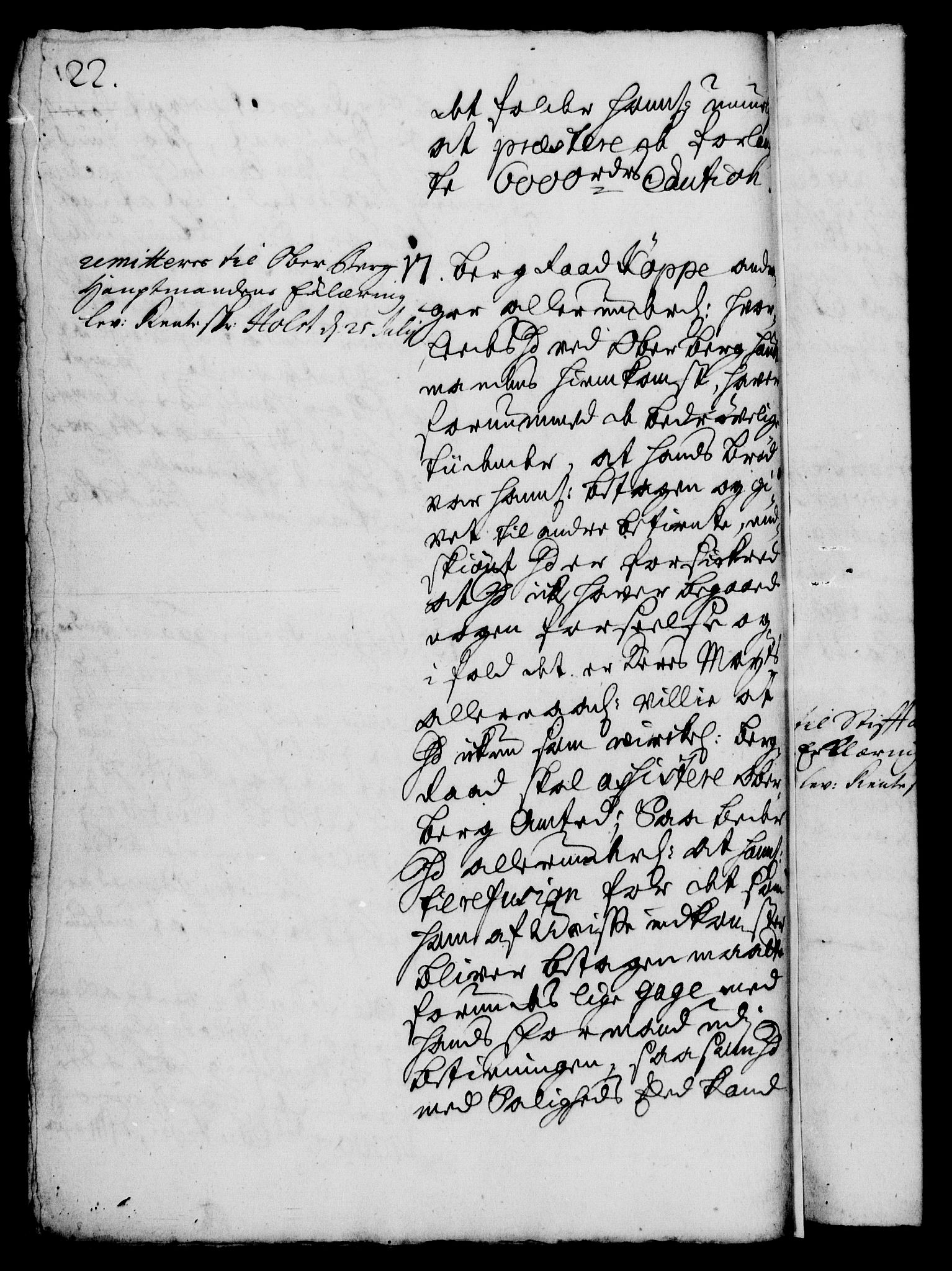Rentekammeret, Kammerkanselliet, AV/RA-EA-3111/G/Gh/Gha/L0005: Norsk ekstraktmemorialprotokoll (merket RK 53.50), 1721-1723, s. 22