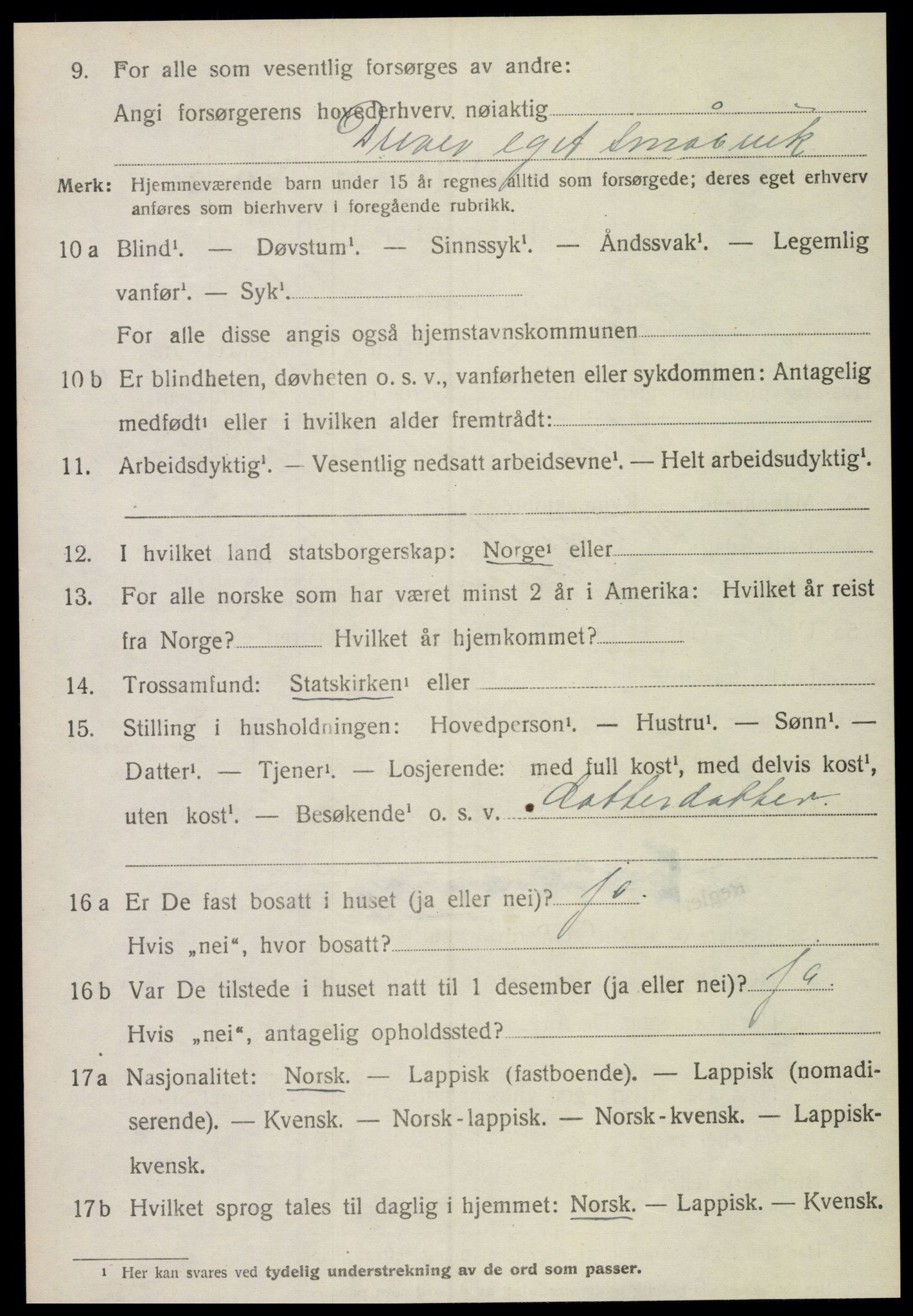 SAT, Folketelling 1920 for 1716 Åsen herred, 1920, s. 1909