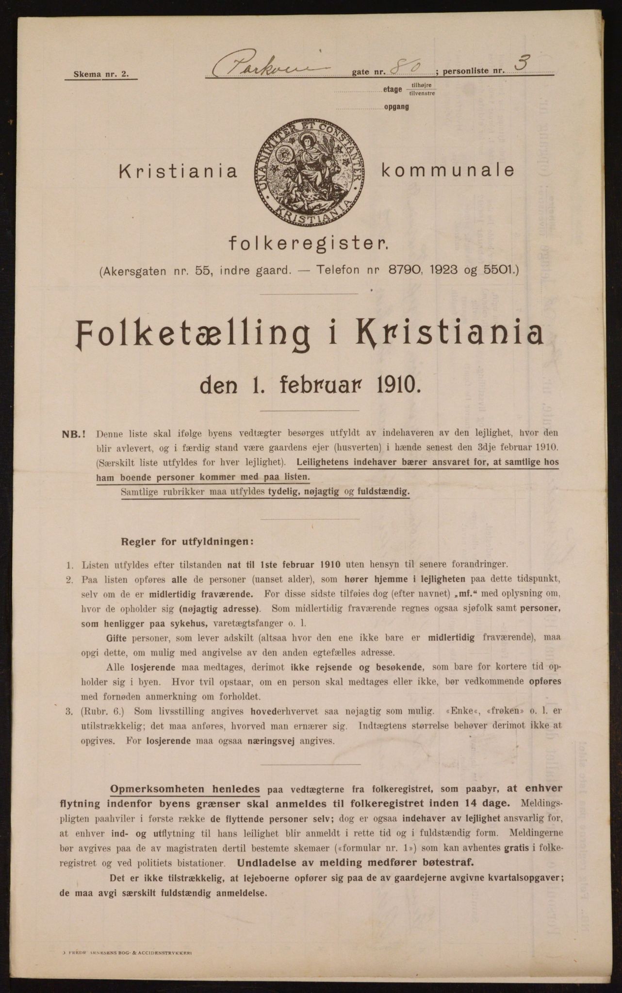 OBA, Kommunal folketelling 1.2.1910 for Kristiania, 1910, s. 75470