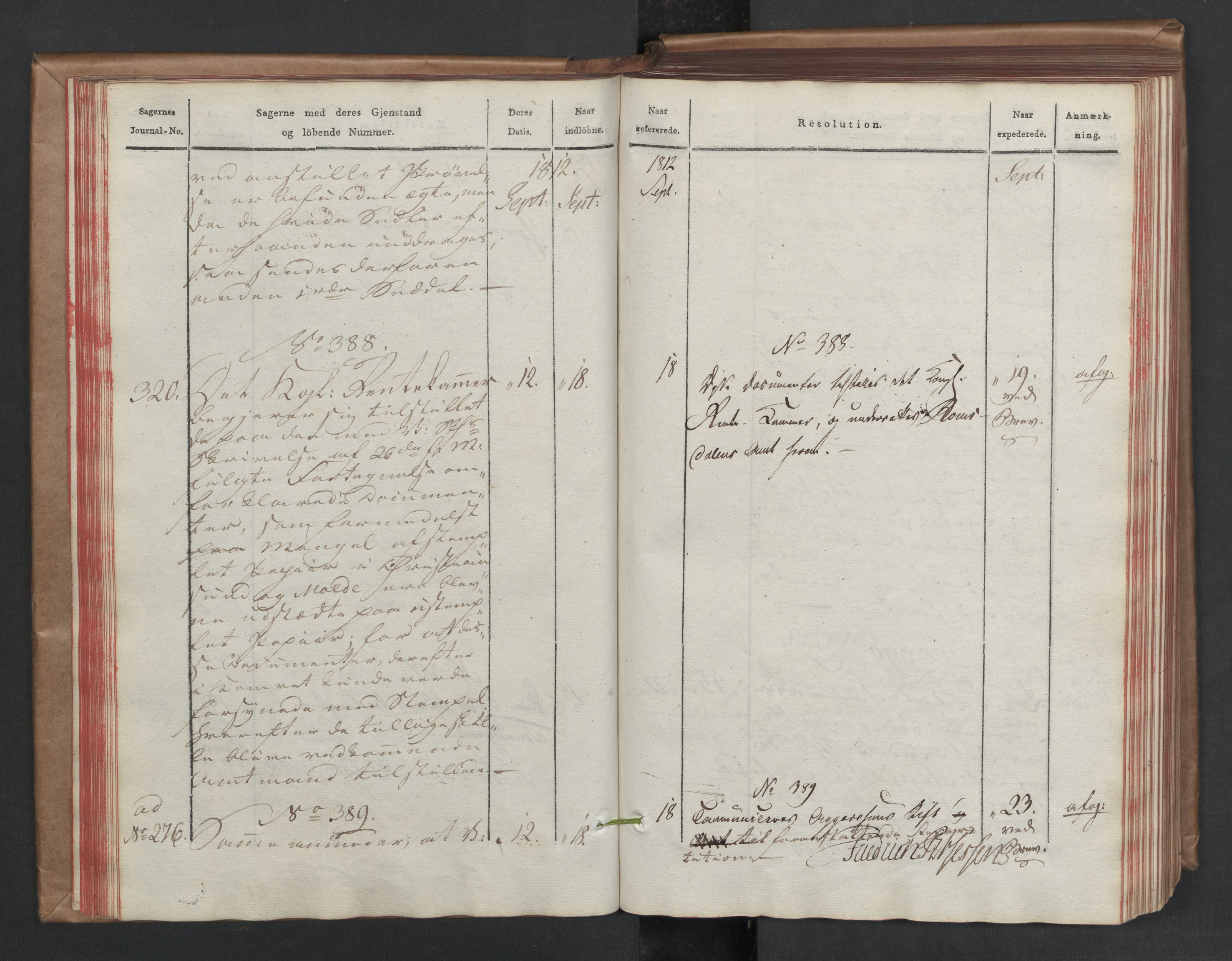Stattholderembetet 1810-1814, 2. kontor (Kontor B), AV/RA-EA-5432/Aa/L0002: Kollegial referatprotokoll,  j.nr. 284-511,  l.nr. 328-639, 1812-1813, s. 44