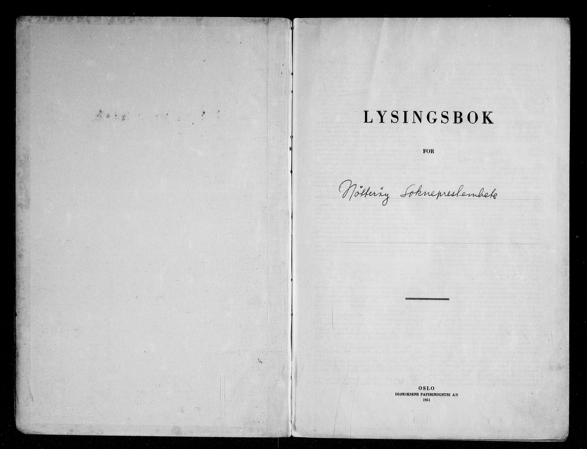 Nøtterøy kirkebøker, AV/SAKO-A-354/H/Ha/L0003: Lysningsprotokoll nr. 3, 1952-1961