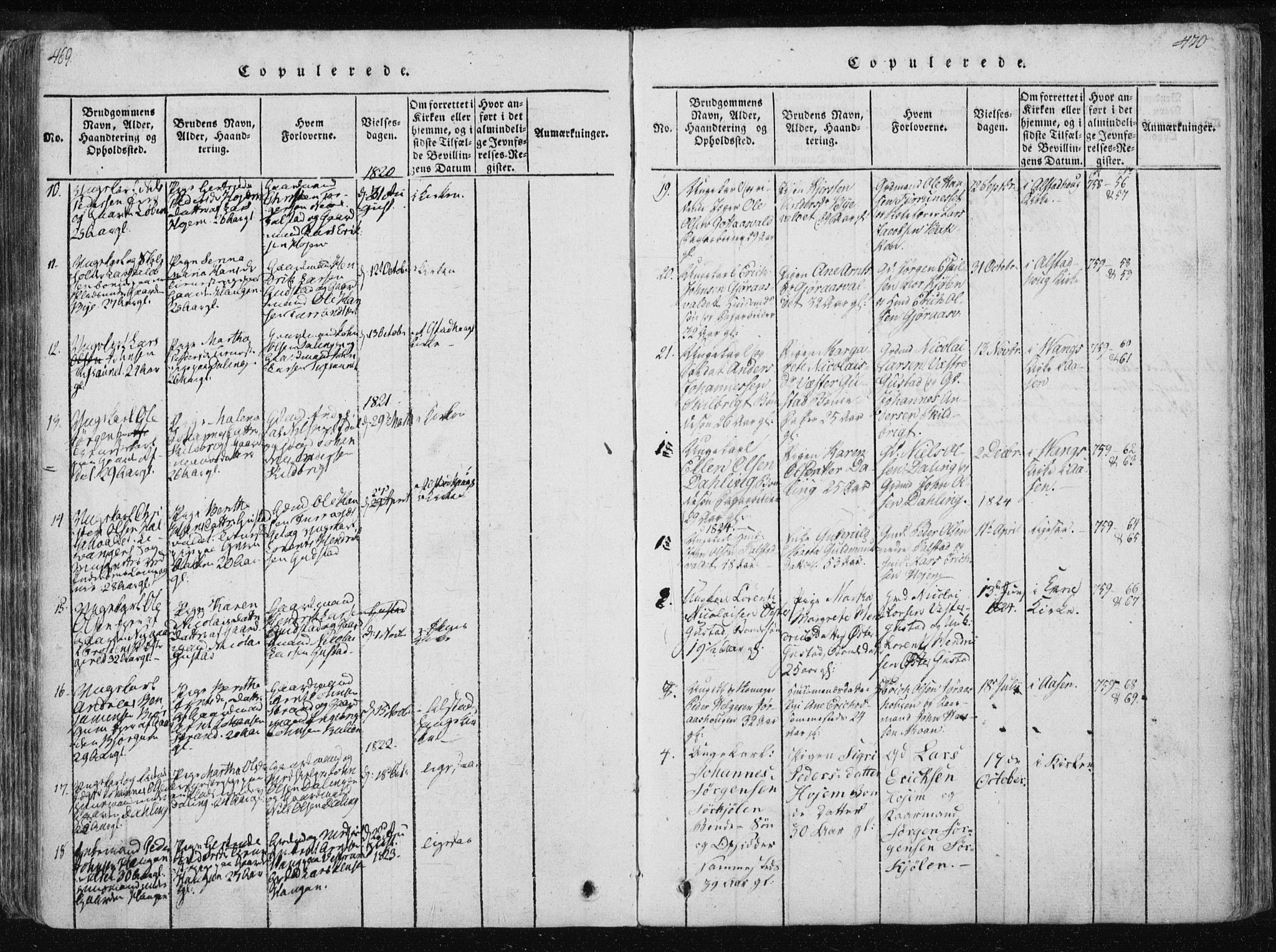 Ministerialprotokoller, klokkerbøker og fødselsregistre - Nord-Trøndelag, SAT/A-1458/717/L0148: Ministerialbok nr. 717A04 /3, 1816-1825, s. 469-470