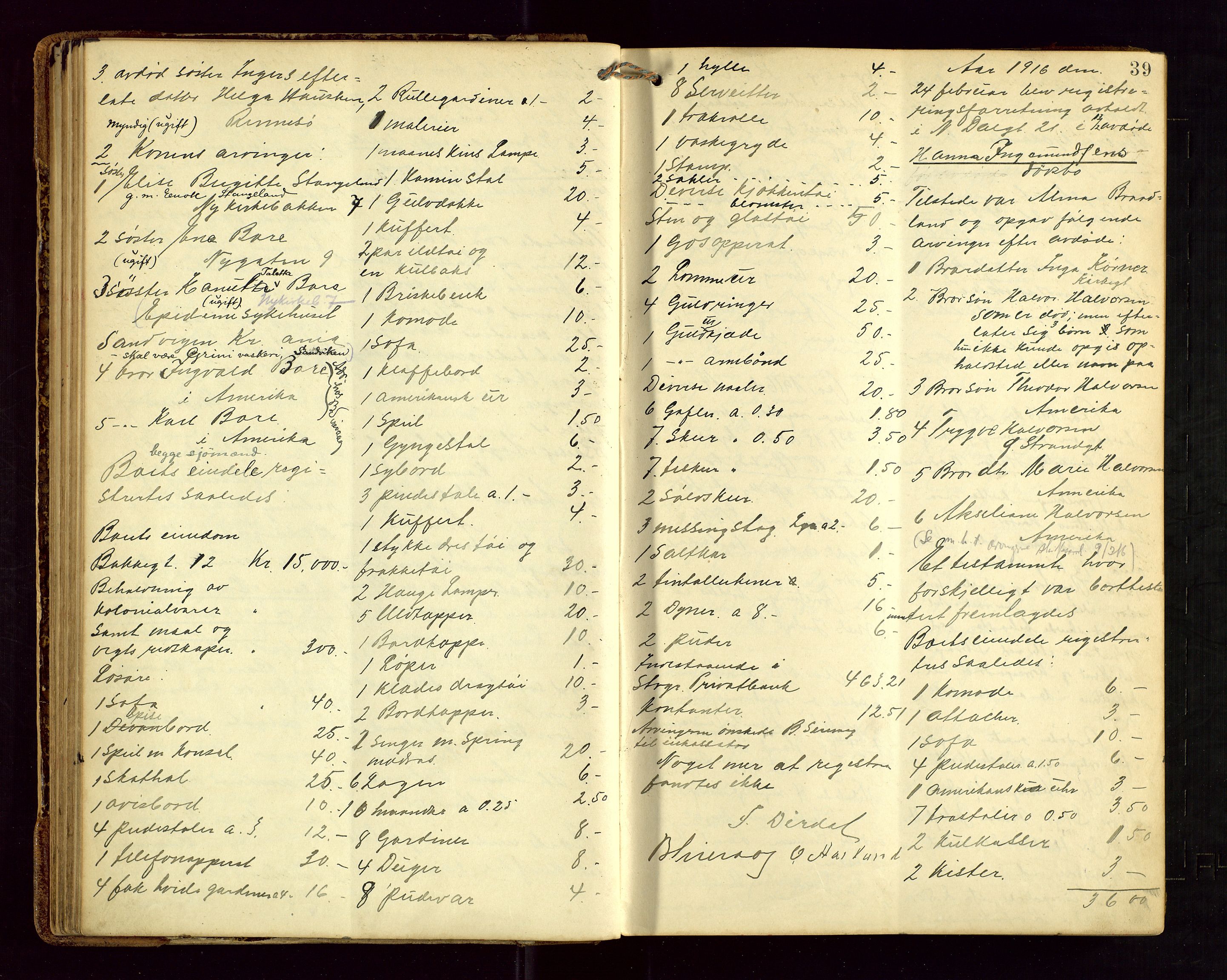 Stavanger skifteforvalter, AV/SAST-A-101412/001/5/53/533BA/L0003: Registreringsprotokoll, 1914-1923, s. 39