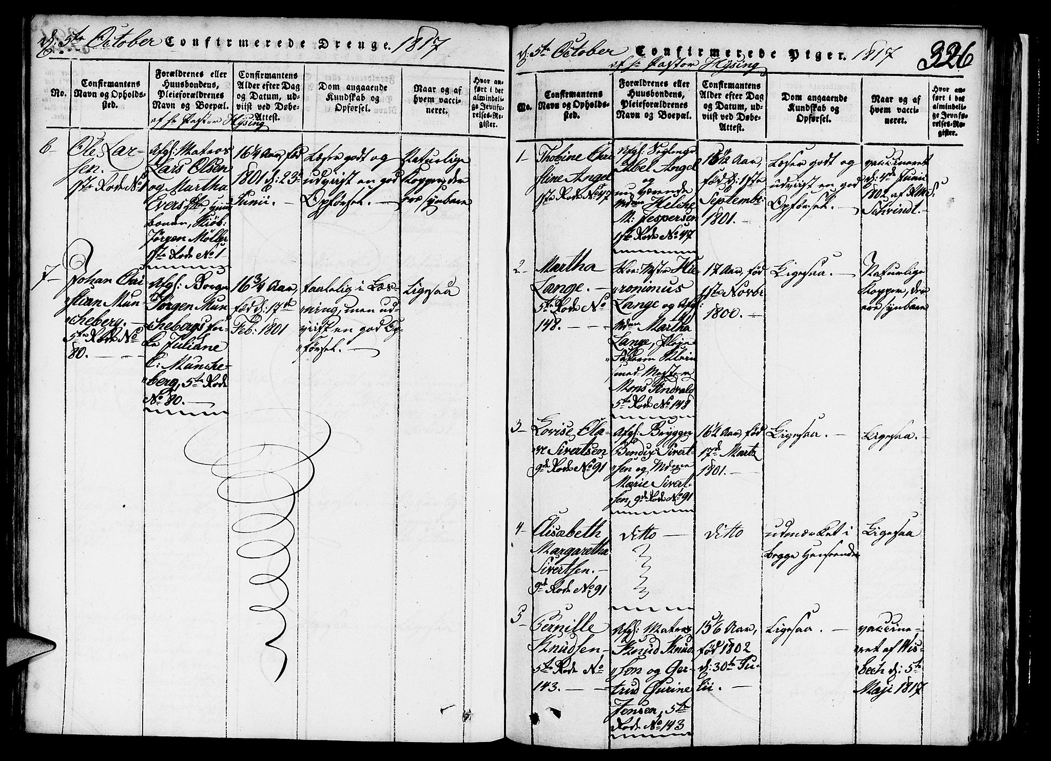 Nykirken Sokneprestembete, AV/SAB-A-77101/H/Haa/L0011: Ministerialbok nr. A 11, 1816-1821, s. 326