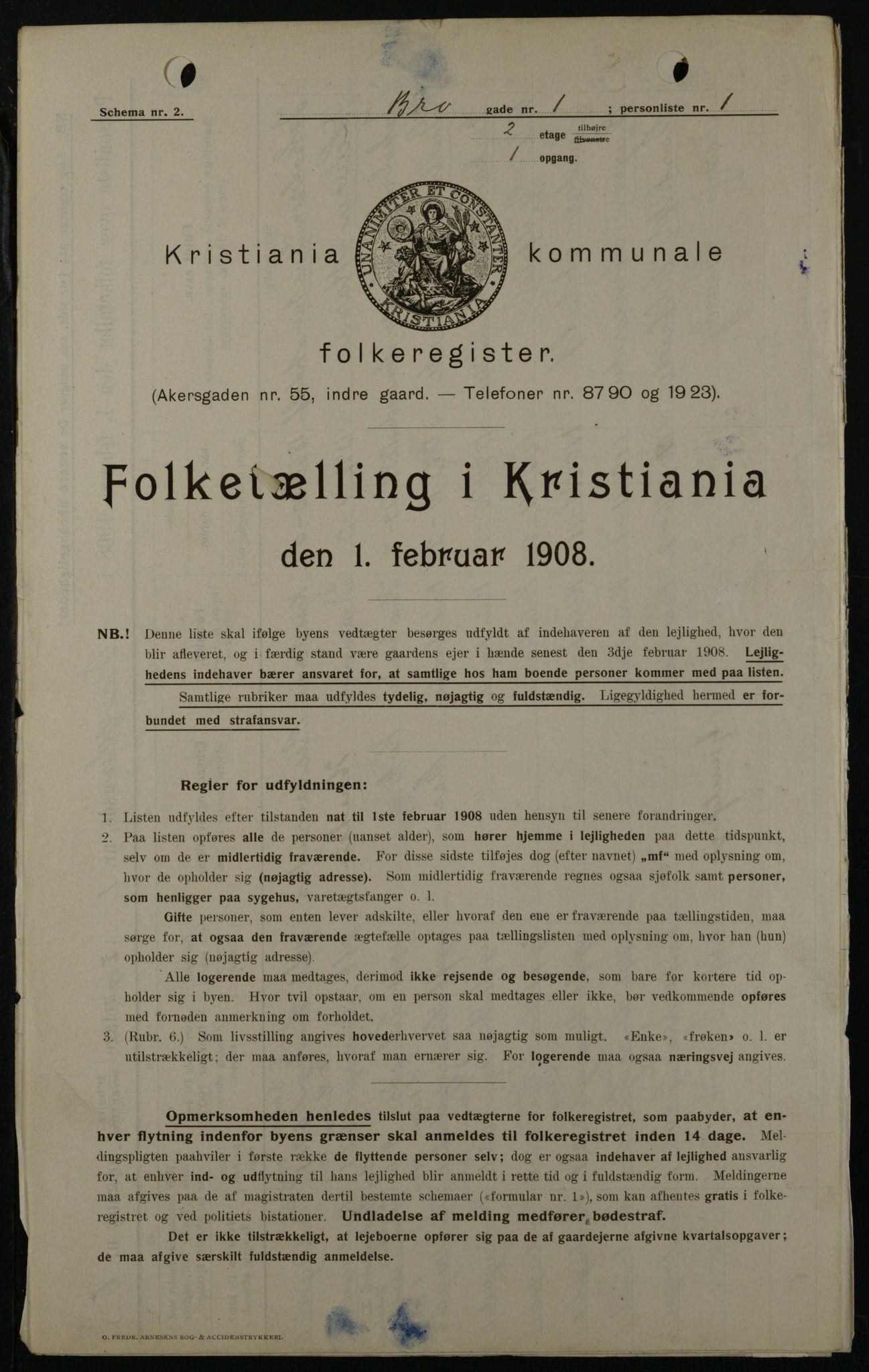 OBA, Kommunal folketelling 1.2.1908 for Kristiania kjøpstad, 1908, s. 9242