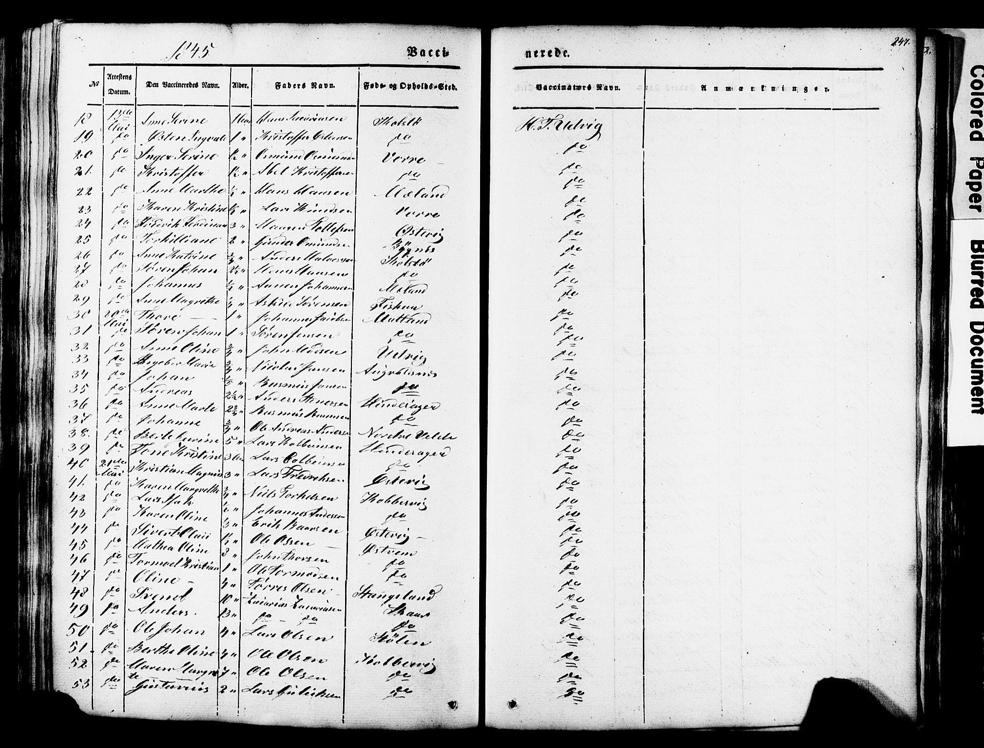 Avaldsnes sokneprestkontor, SAST/A -101851/H/Ha/Haa/L0007: Ministerialbok nr. A 7, 1841-1853, s. 247