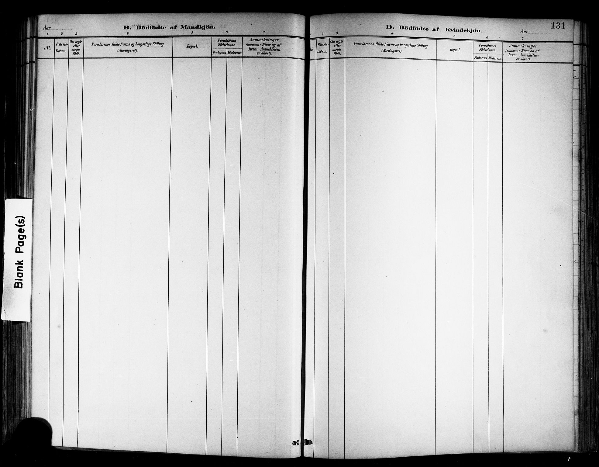 Kvam sokneprestembete, SAB/A-76201/H/Hab: Klokkerbok nr. B 3, 1884-1916, s. 131