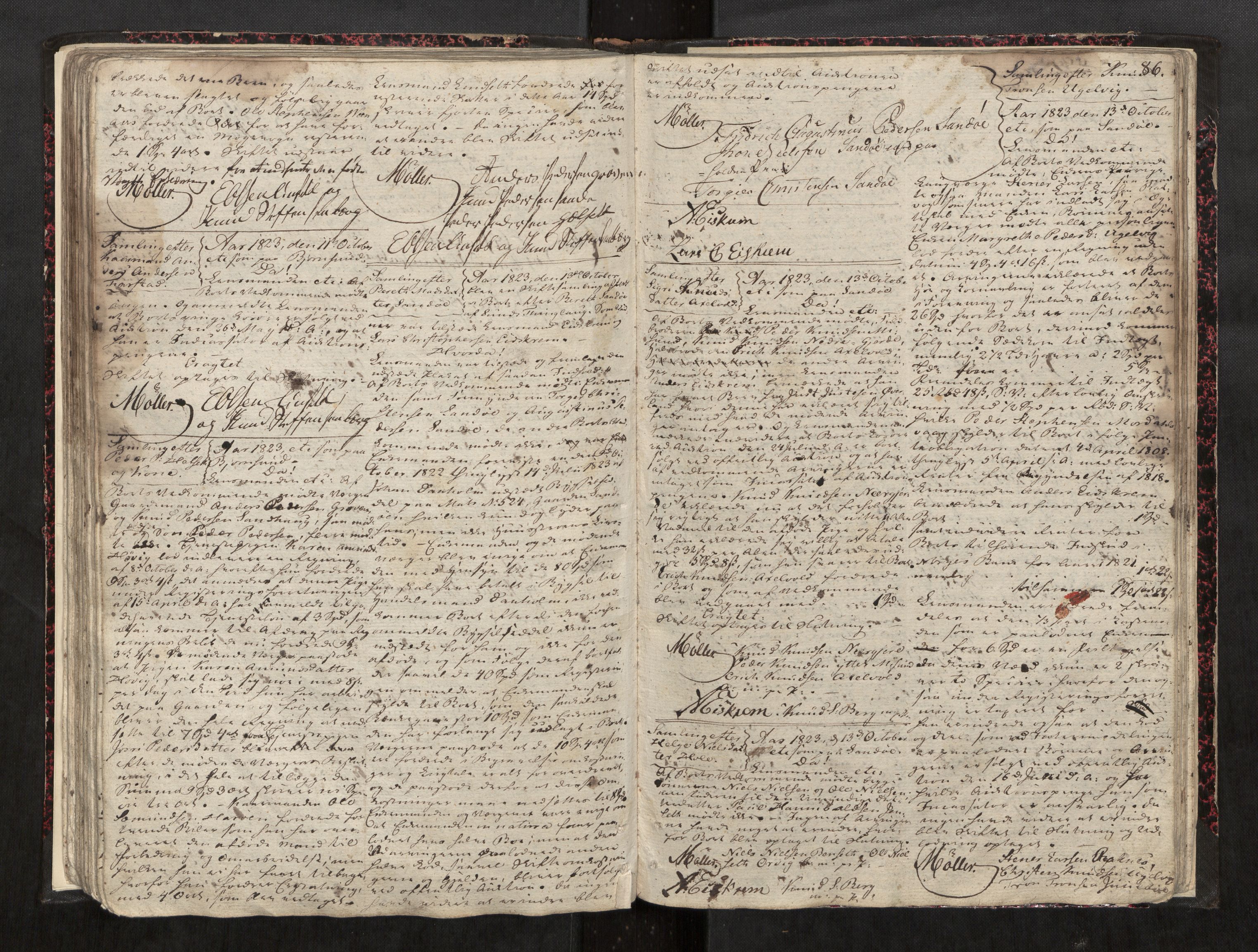 Romsdal sorenskriveri, AV/SAT-A-4149/1/3/3B/L0001: Skiftebehandlingsprotokoll, 1822-1825, s. 86