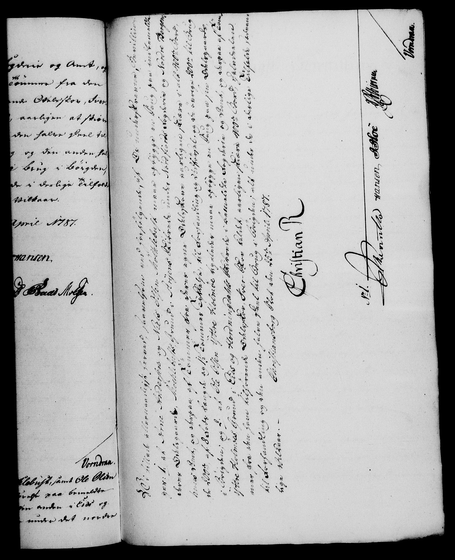 Rentekammeret, Kammerkanselliet, RA/EA-3111/G/Gf/Gfa/L0069: Norsk relasjons- og resolusjonsprotokoll (merket RK 52.69), 1787, s. 300