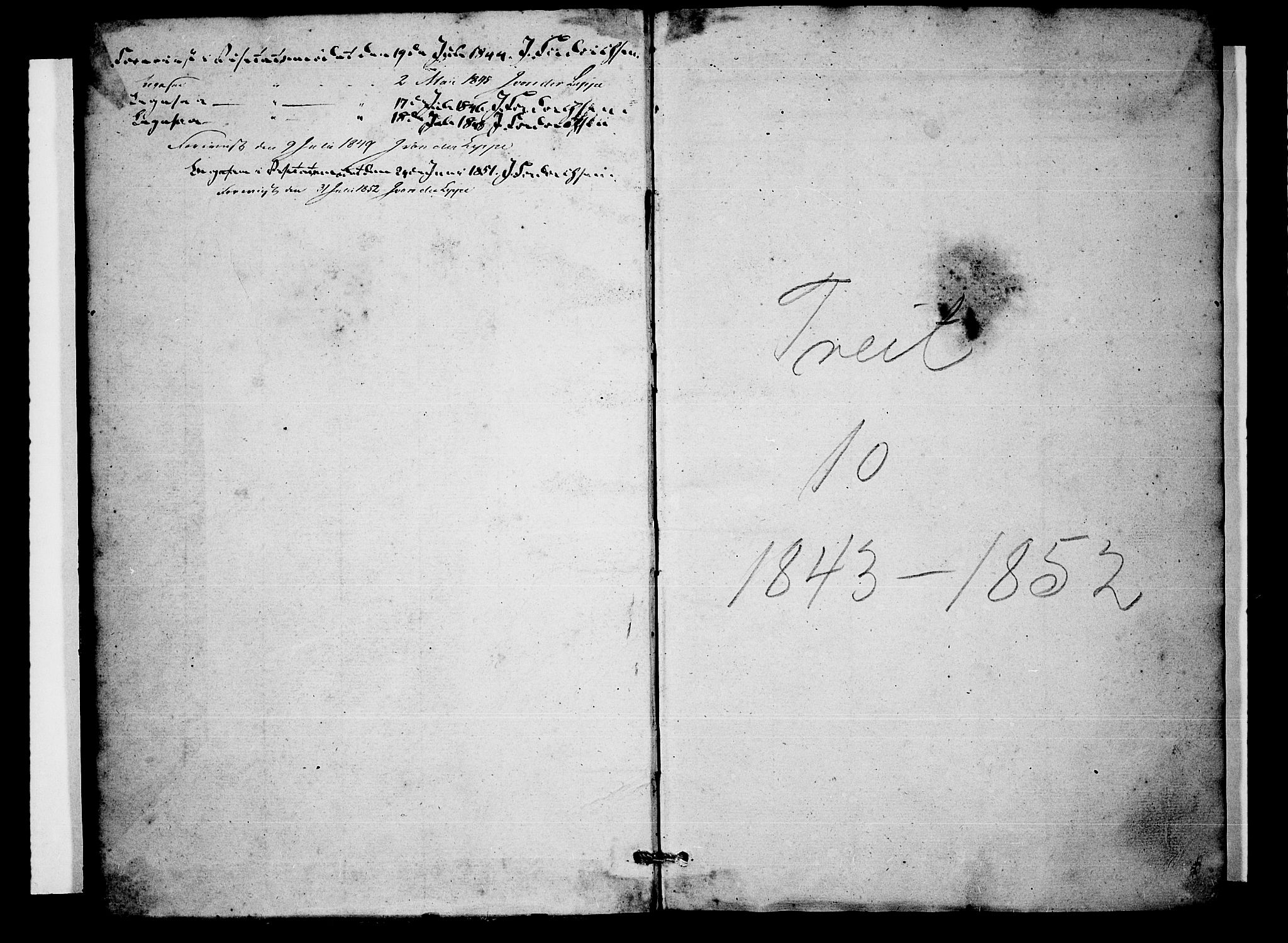 Tveit sokneprestkontor, AV/SAK-1111-0043/F/Fa/L0004: Ministerialbok nr. A 4, 1843-1852