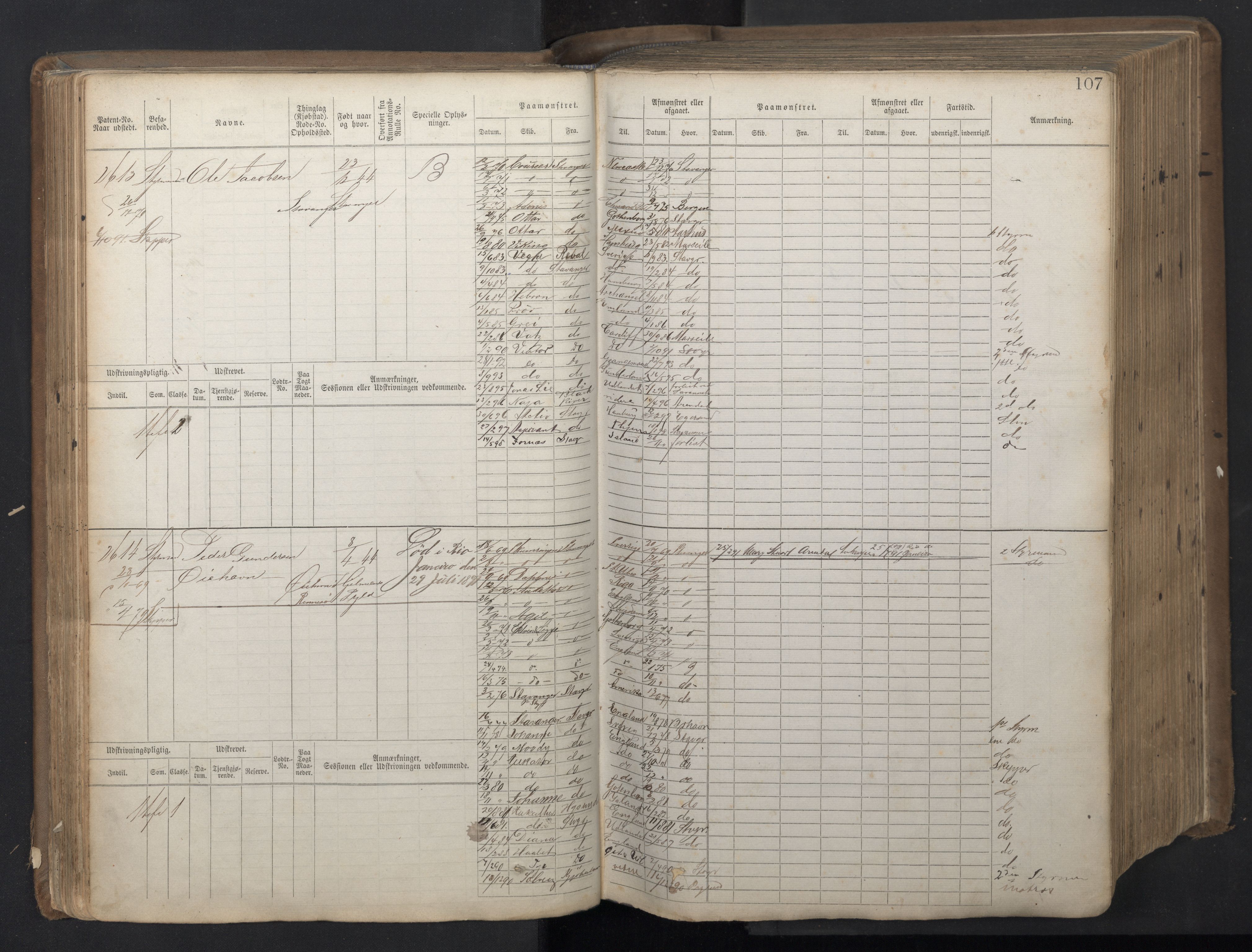 Stavanger sjømannskontor, AV/SAST-A-102006/F/Fb/Fbb/L0018: Sjøfartshovedrulle patnentnr. 2402-3602 (dublett), 1869, s. 110